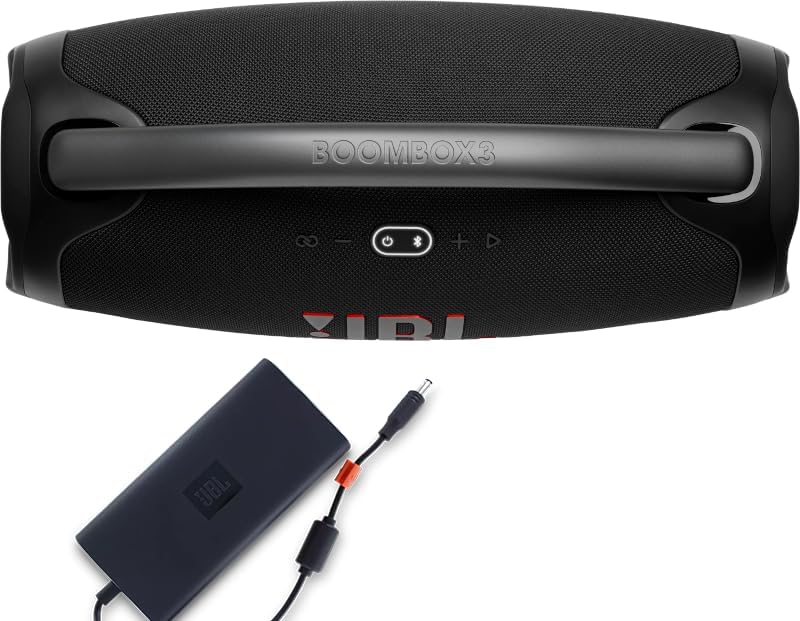 JBL Boombox 3 Black Portable Bluetooth Speaker with Massive Sound, Deepest Bass, IPX7 Waterproof, 24H Playtime, PartyBoost - The Cozy Corner