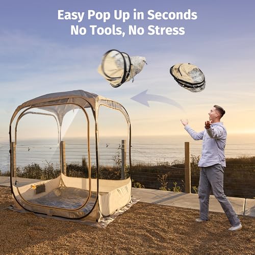 East Oak Weather Sports Tent for Fishing, Sports Event | Pop Up Bubble Tent Instant Sun & Rain Shelter | No Condensation, Spacious Interior, Ultra Visibility | All Weather Protection - The Cozy Corner