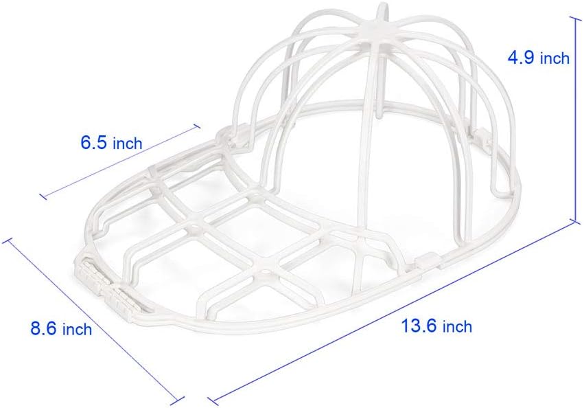 Hat Washer Cage for Washing Machine - Baseball Cap Cleaner Rack, Ball Cap Washing, Dishwasher Safe, Perfect for Cleaning and Protecting Hats in Dishwasher (White 1 Pack) - The Cozy Corner