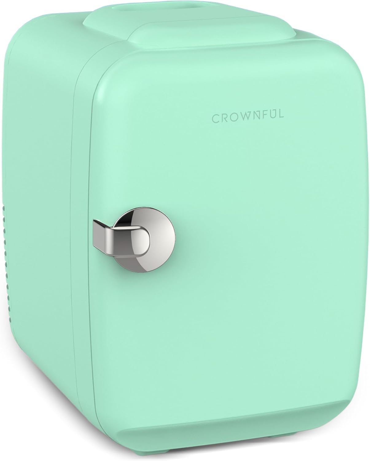 CROWNFUL Mini Fridge, 4 Liter/6 Can Portable Cooler and Warmer Personal Refrigerator for Skin Care, Cosmetics, Beverage, Food,Great for Bedroom, Office, Car, Dorm, ETL Listed (Green) - The Cozy Corner