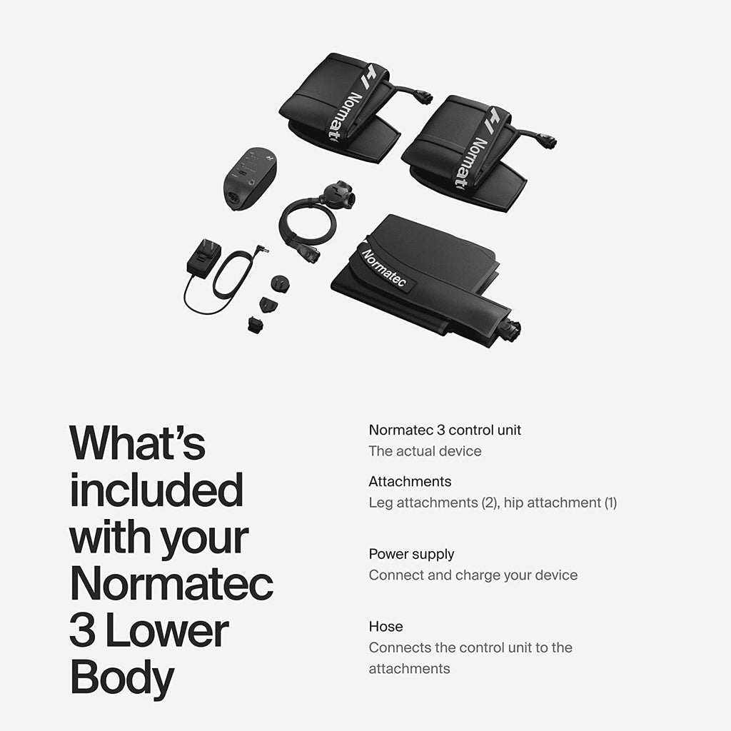 Hyperice Normatec 3 - Recovery System with Patented Dynamic Compression Massage Technology (Normatec 3 Lower Body (Standard Size Legs + Hips) - The Cozy Corner
