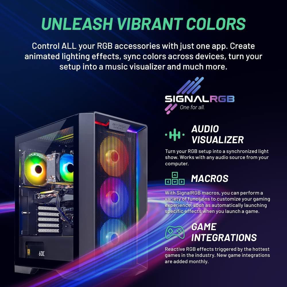 Skytech Gaming Nebula Desktop PC, Ryzen 5 5500 3.6 GHz (4.2GHz), AMD RX 9060XT 8GB, 1TB NVMe SSD, 16GB DDR4 RAM 3200, 650W Gold PSU, Wi - Fi, Win 11 - The Cozy Corner