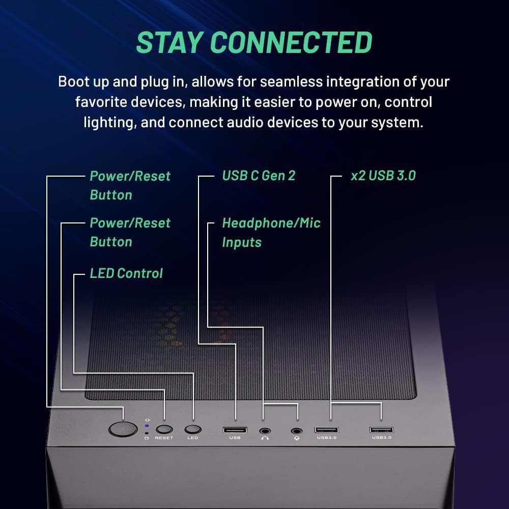Skytech Gaming Nebula Desktop PC, Ryzen 5 5500 3.6 GHz (4.2GHz), AMD RX 9060XT 8GB, 1TB NVMe SSD, 16GB DDR4 RAM 3200, 650W Gold PSU, Wi - Fi, Win 11 - The Cozy Corner