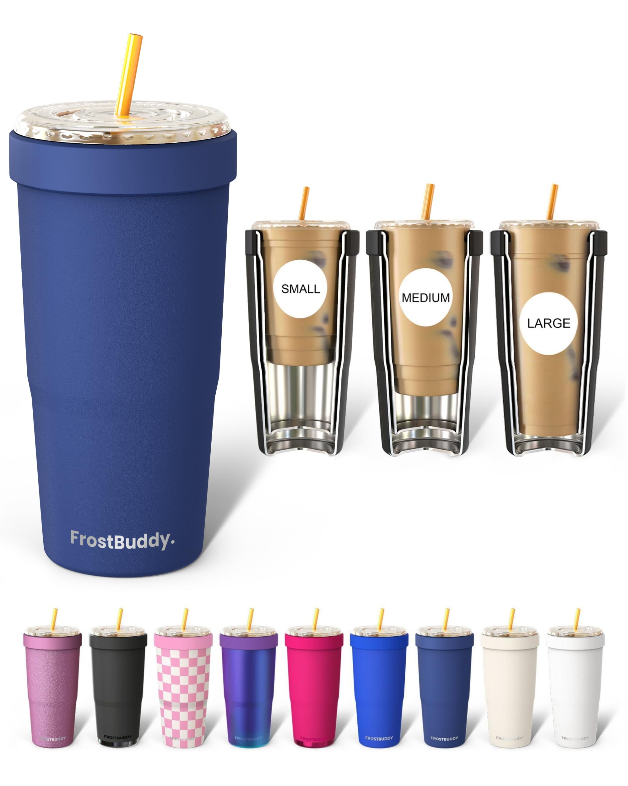 Frost Buddy Togo Buddy 30 oz Stainless Steel Vacuum Insulated Tumbler To Go Coffee Cup – Iced Coffee Cups, Iced Coffee Sleeve, Travel Mug, Thermal Cup for Hot & Cold Drinks, Dunkin Cup (Ice Cream) - The Cozy Corner