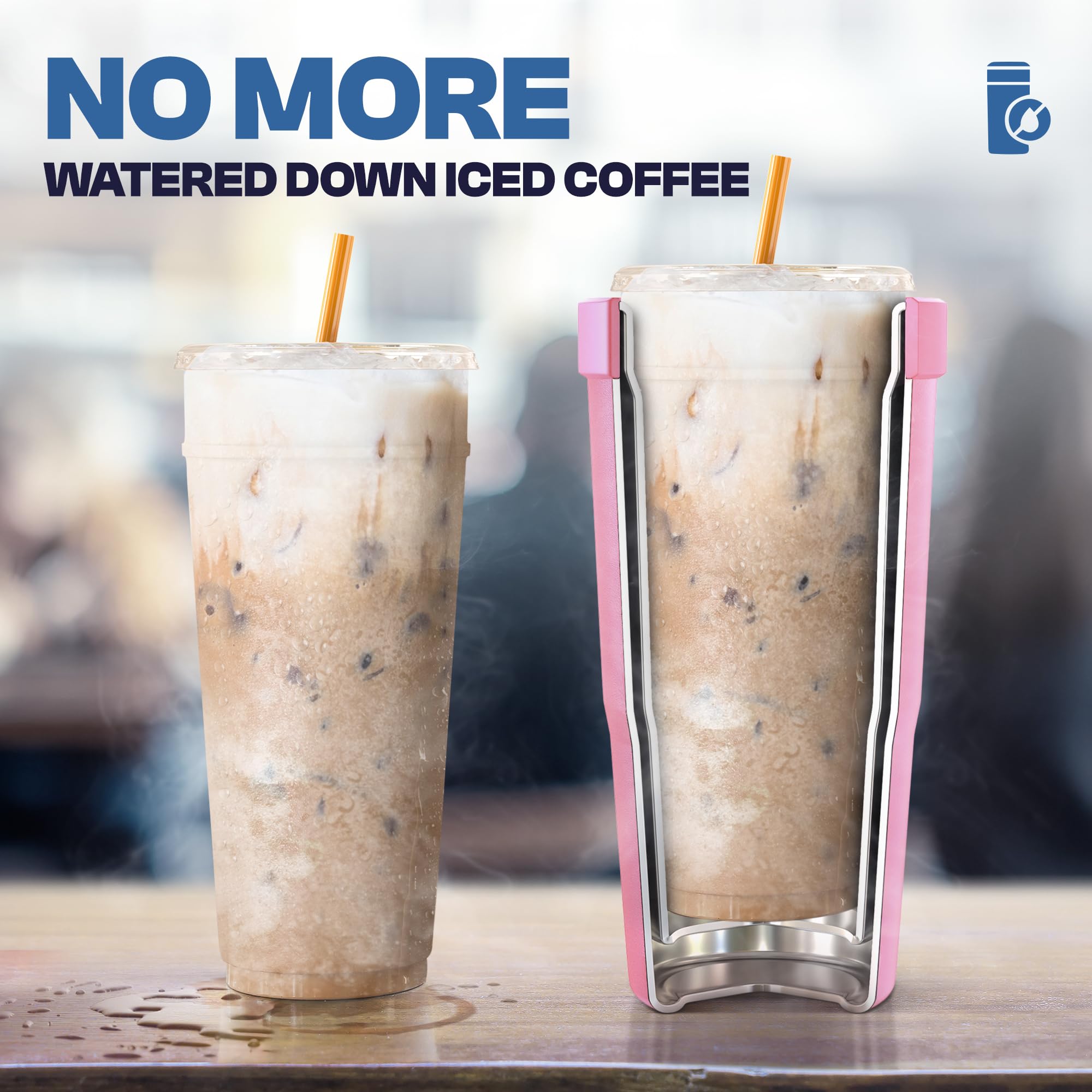 Frost Buddy Togo Buddy 30 oz Stainless Steel Vacuum Insulated Tumbler To Go Coffee Cup – Iced Coffee Cups, Iced Coffee Sleeve, Travel Mug, Thermal Cup for Hot & Cold Drinks, Dunkin Cup (Ice Cream) - The Cozy Corner