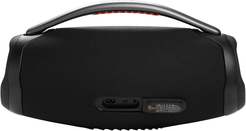 JBL Boombox 3 Black Portable Bluetooth Speaker with Massive Sound, Deepest Bass, IPX7 Waterproof, 24H Playtime, PartyBoost - The Cozy Corner