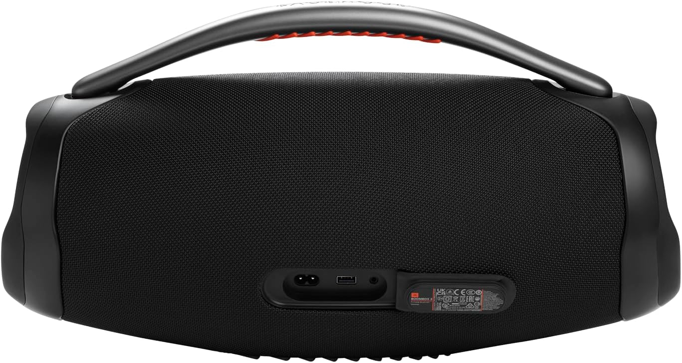 JBL Boombox 3 Black Portable Bluetooth Speaker with Massive Sound, Deepest Bass, IPX7 Waterproof, 24H Playtime, PartyBoost - The Cozy Corner
