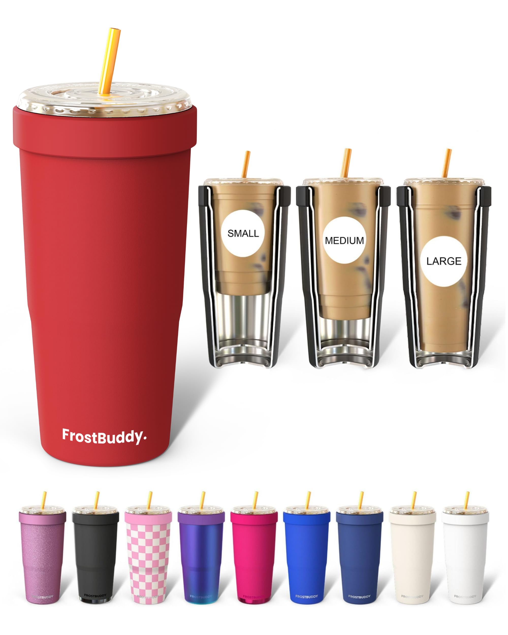 Frost Buddy Togo Buddy 30 oz Stainless Steel Vacuum Insulated Tumbler To Go Coffee Cup – Iced Coffee Cups, Iced Coffee Sleeve, Travel Mug, Thermal Cup for Hot & Cold Drinks, Dunkin Cup (Ice Cream) - The Cozy Corner