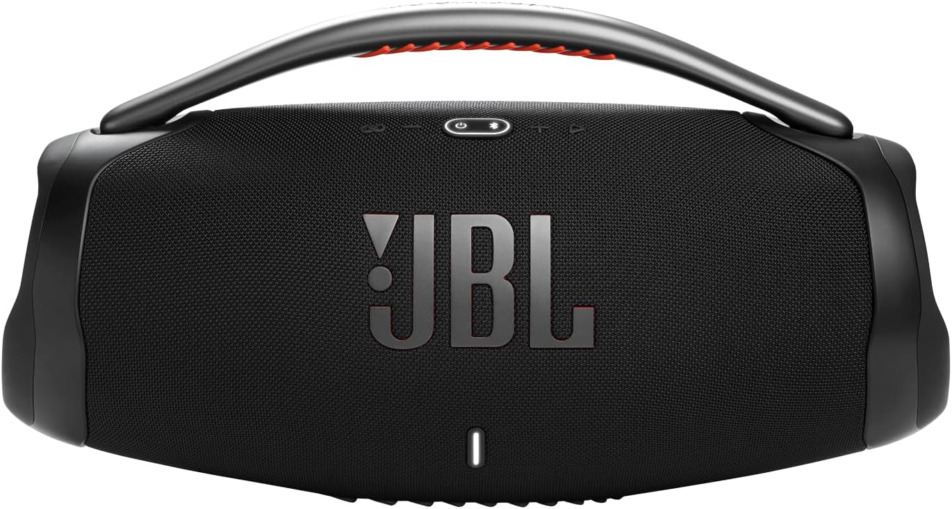 JBL Boombox 3 Black Portable Bluetooth Speaker with Massive Sound, Deepest Bass, IPX7 Waterproof, 24H Playtime, PartyBoost - The Cozy Corner