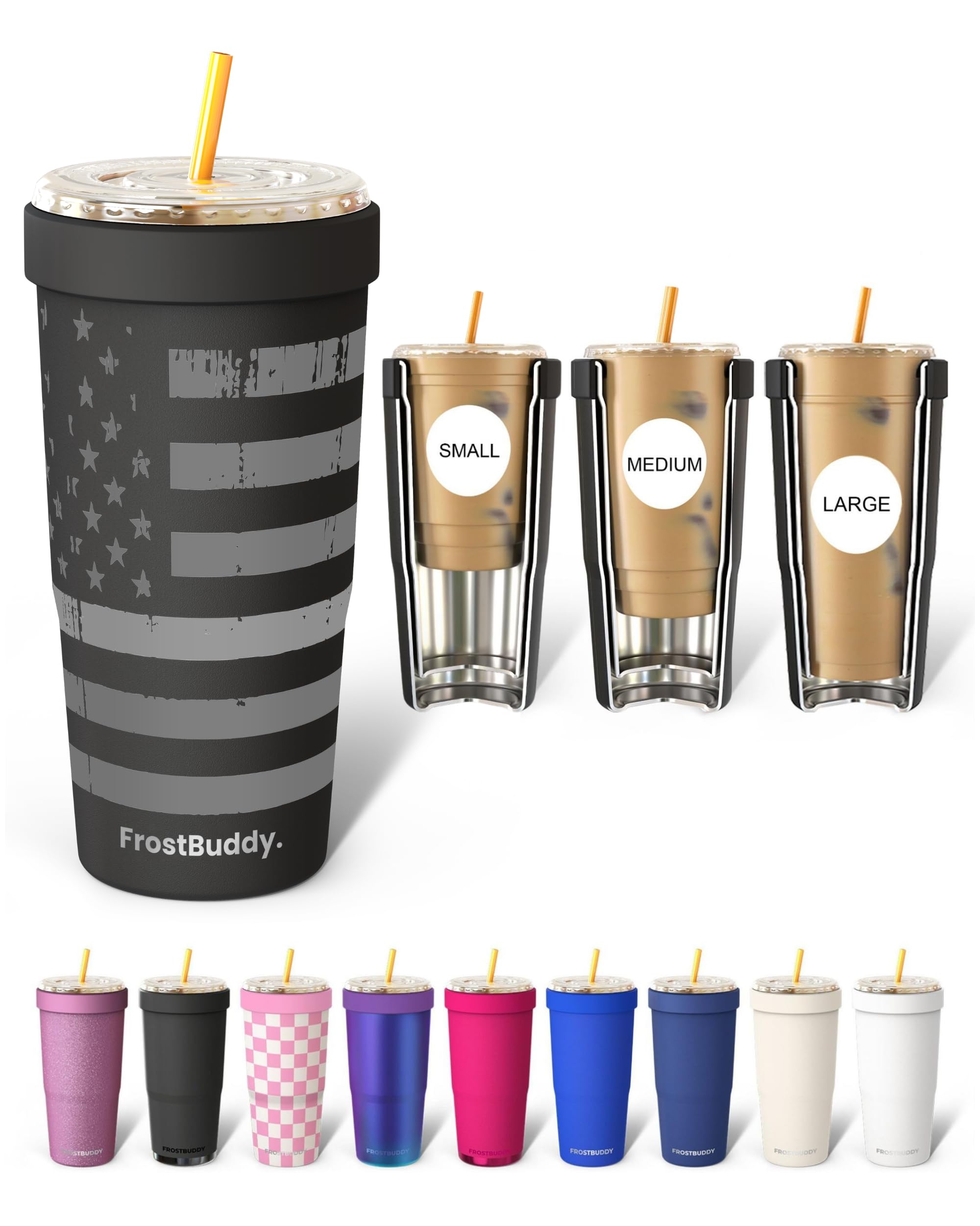 Frost Buddy Togo Buddy 30 oz Stainless Steel Vacuum Insulated Tumbler To Go Coffee Cup – Iced Coffee Cups, Iced Coffee Sleeve, Travel Mug, Thermal Cup for Hot & Cold Drinks, Dunkin Cup (Ice Cream) - The Cozy Corner