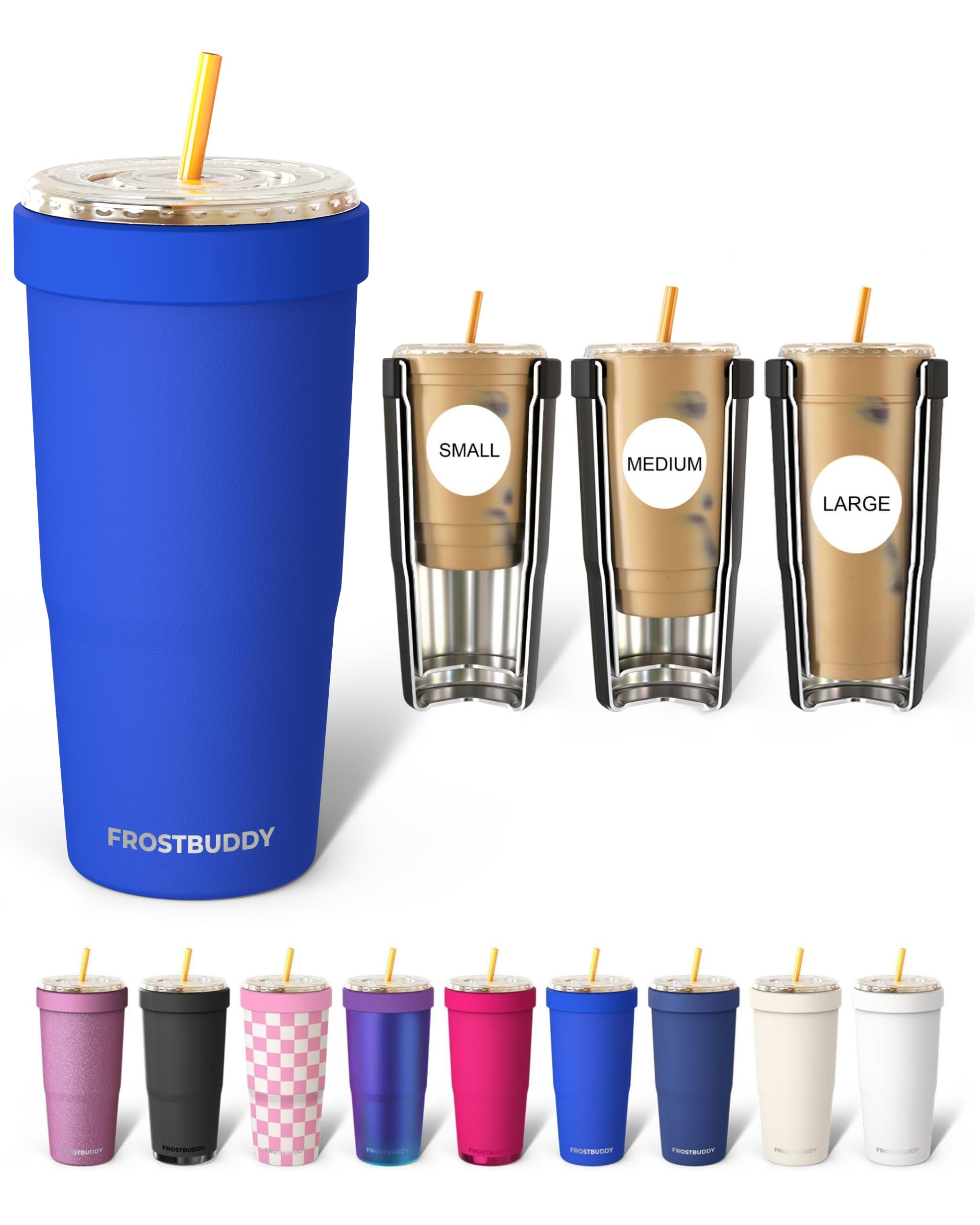 Frost Buddy Togo Buddy 30 oz Stainless Steel Vacuum Insulated Tumbler To Go Coffee Cup – Iced Coffee Cups, Iced Coffee Sleeve, Travel Mug, Thermal Cup for Hot & Cold Drinks, Dunkin Cup (Ice Cream) - The Cozy Corner