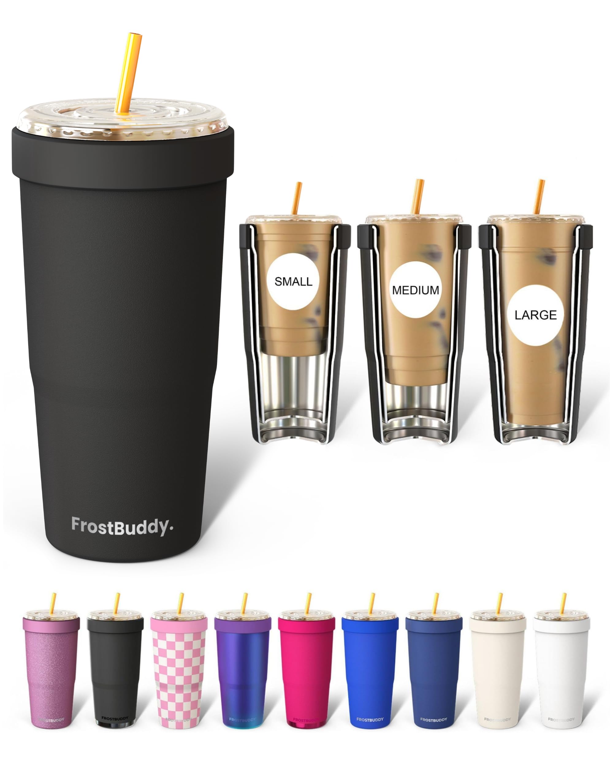Frost Buddy Togo Buddy 30 oz Stainless Steel Vacuum Insulated Tumbler To Go Coffee Cup – Iced Coffee Cups, Iced Coffee Sleeve, Travel Mug, Thermal Cup for Hot & Cold Drinks, Dunkin Cup (Ice Cream) - The Cozy Corner