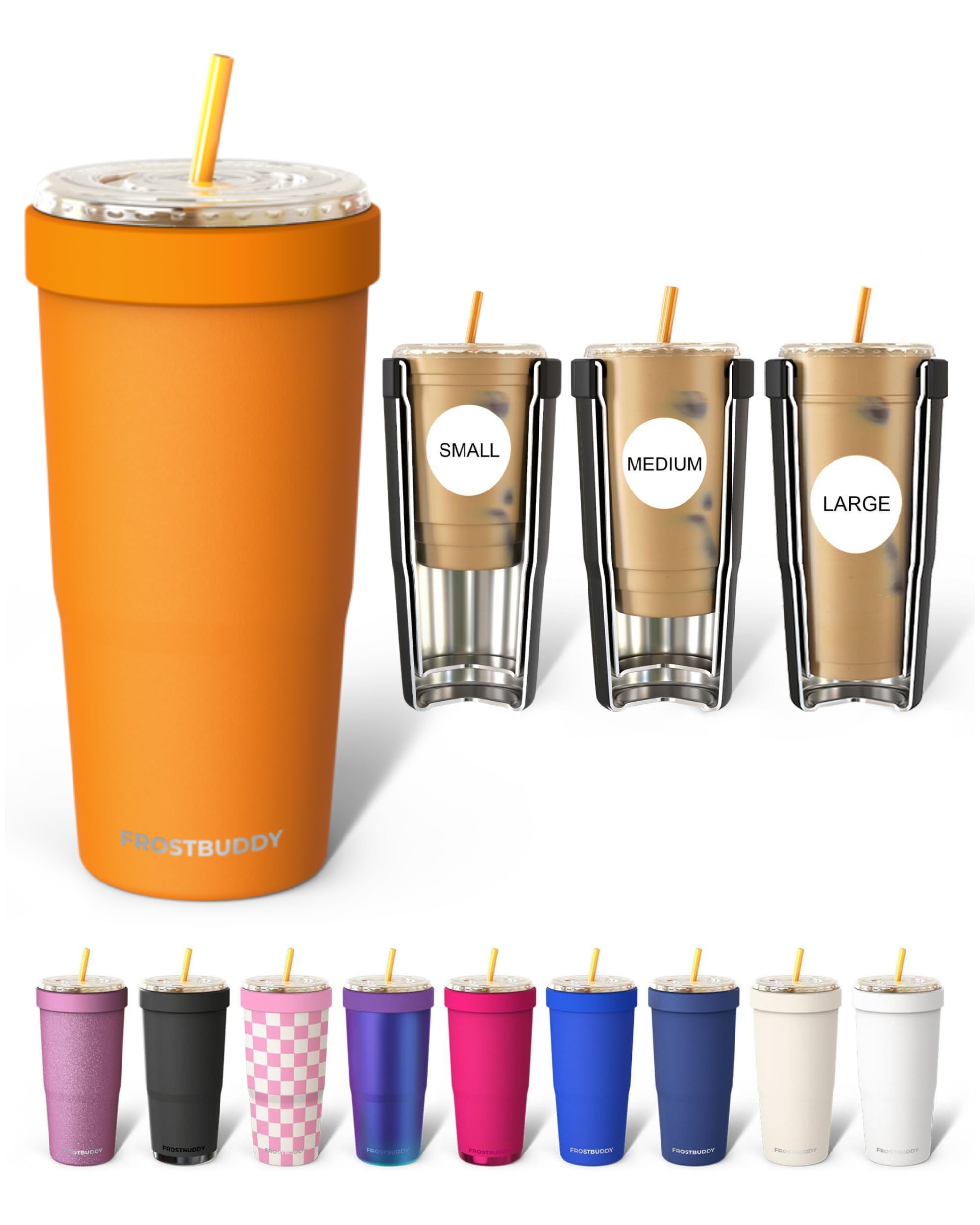 Frost Buddy Togo Buddy 30 oz Stainless Steel Vacuum Insulated Tumbler To Go Coffee Cup – Iced Coffee Cups, Iced Coffee Sleeve, Travel Mug, Thermal Cup for Hot & Cold Drinks, Dunkin Cup (Ice Cream) - The Cozy Corner