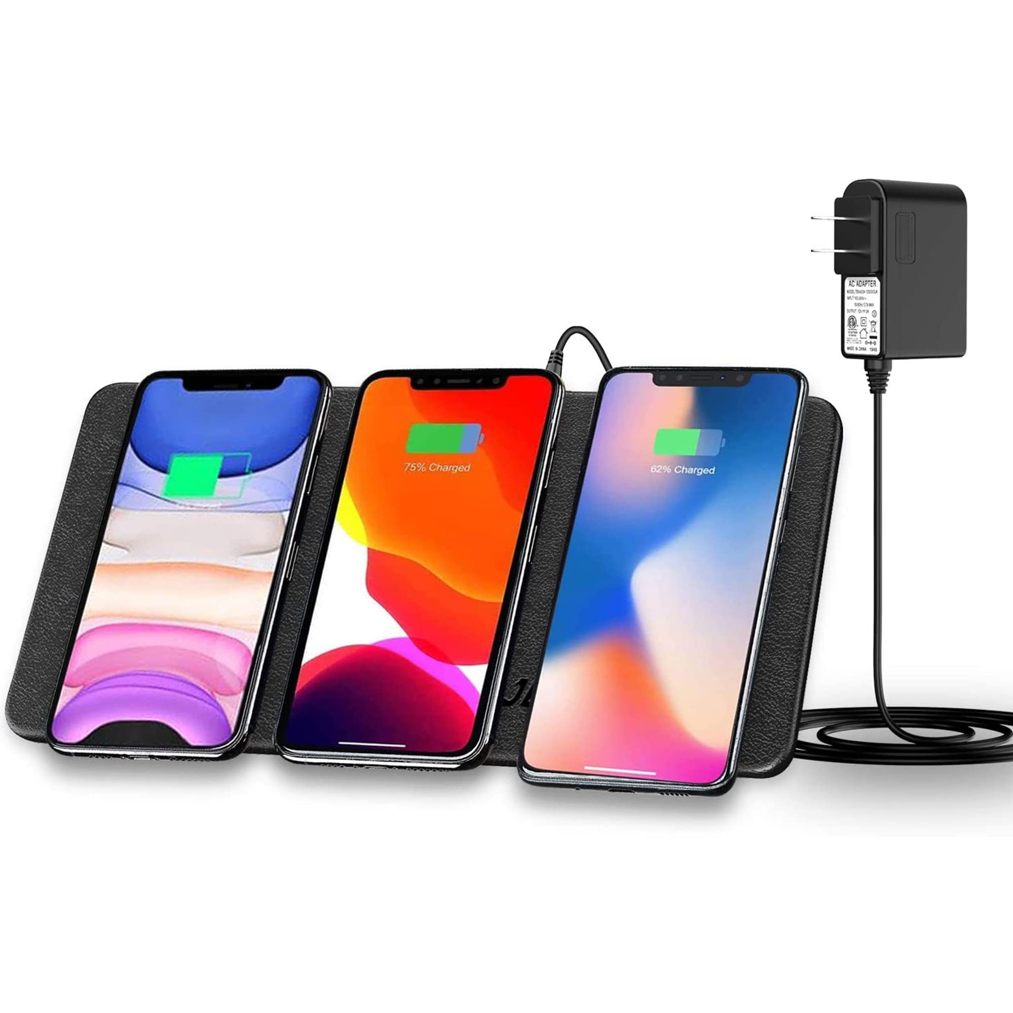 Triple Wireless Charger Pad - 15W Fast Charging Station for Apple iPhone 16/15/14/13/12 Pro/Max/Plus, AirPods, Qi - Certified 3 - in - 1 Charging Mat for Multiple Devices One - Step Wireless Charging Solution - The Cozy Corner
