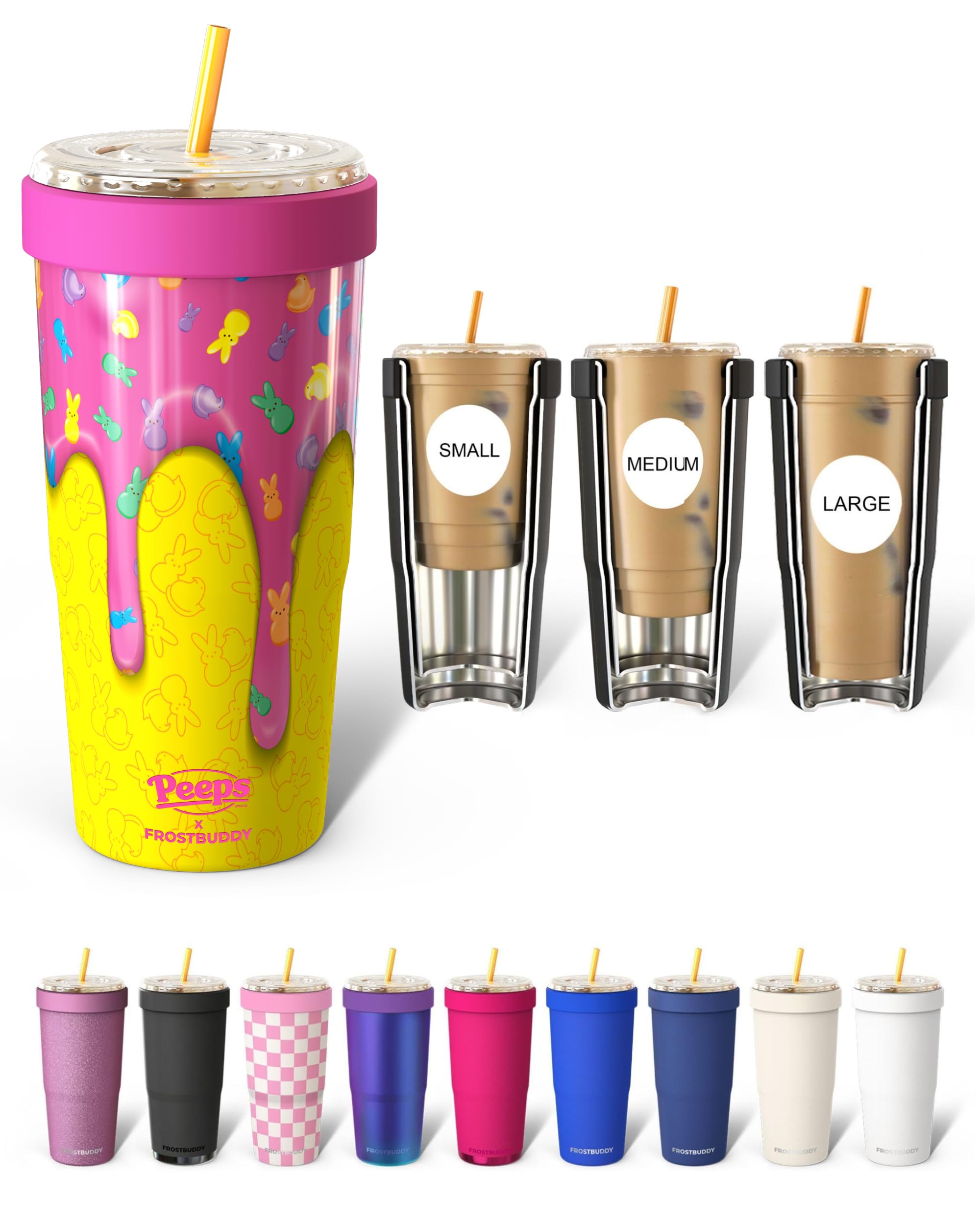 Frost Buddy Togo Buddy 30 oz Stainless Steel Vacuum Insulated Tumbler To Go Coffee Cup – Iced Coffee Cups, Iced Coffee Sleeve, Travel Mug, Thermal Cup for Hot & Cold Drinks, Dunkin Cup (Ice Cream) - The Cozy Corner