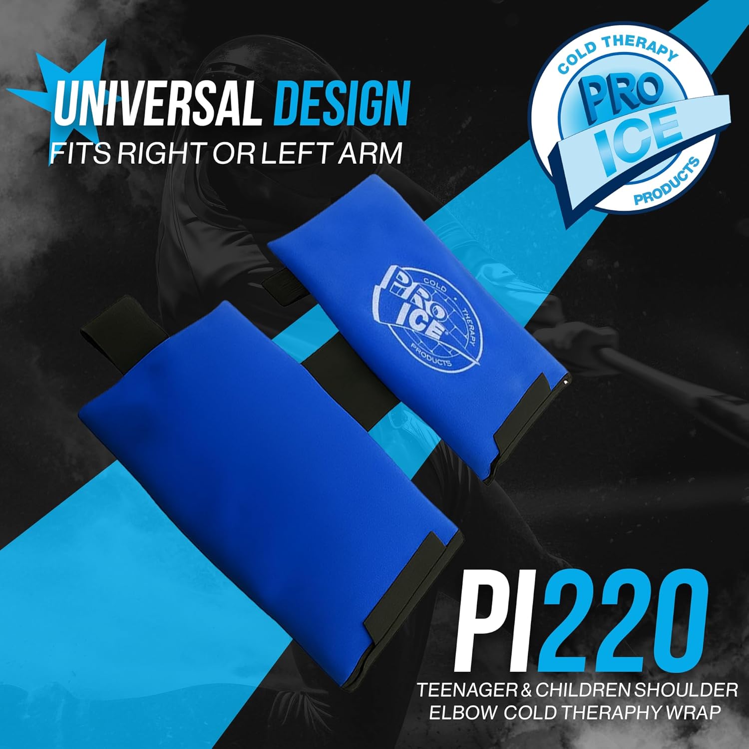 PRO ICE Shoulder Elbow Ice Therapy Wrap for Youth - Excellent for Treating Rotator Cuff injuries, Elbow Joint and Muscle Inflammation - Reusable Ice Packs Included - Arm Ice Pack Wrap for Pitchers - The Cozy Corner