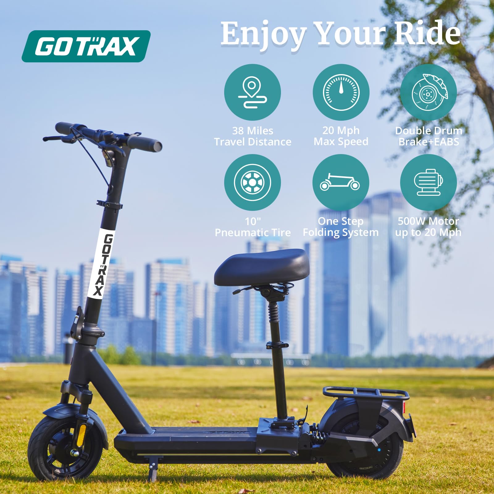 Gotrax XR ELITE MAX Electric Scooter,10" Big Tires, Max 18 Miles Range 20Mph Speed Power by 350W Motor Long Life Battery, Large Digital Display and Cruise Control Foldable Commuter EScooter for Adults - The Cozy Corner