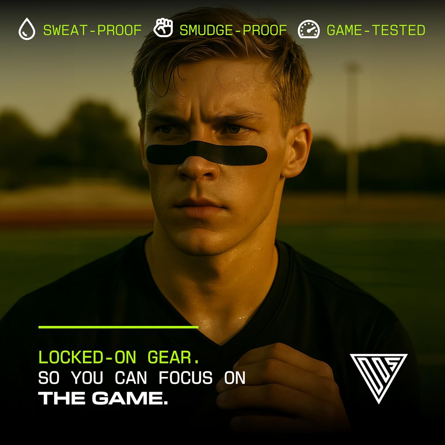 DRIP Strips Pro - Grade Eye Black Stickers, 24 Pack, Natural Flex & Stretch Eye Black Strips That Move With You, Breathable, Sweat - Proof, Baseball, Softball, Football, Lacrosse, Black Grit Strip - The Cozy Corner