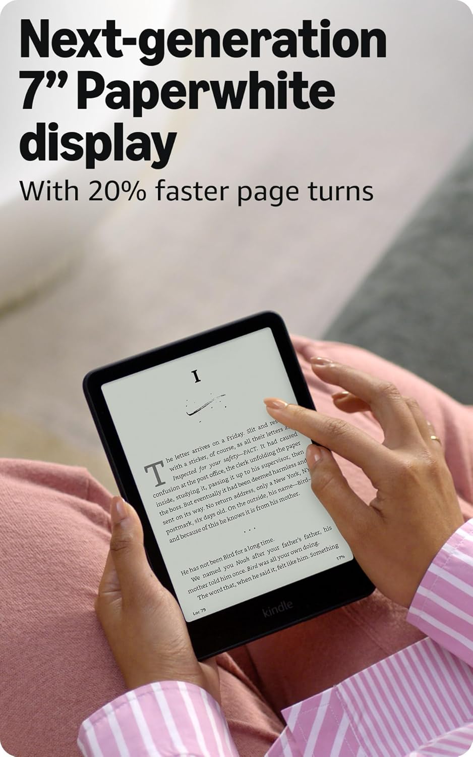 Amazon Kindle Paperwhite 16GB (newest model) – 20% faster, with new 7" glare - free display and weeks of battery life – Black - The Cozy Corner