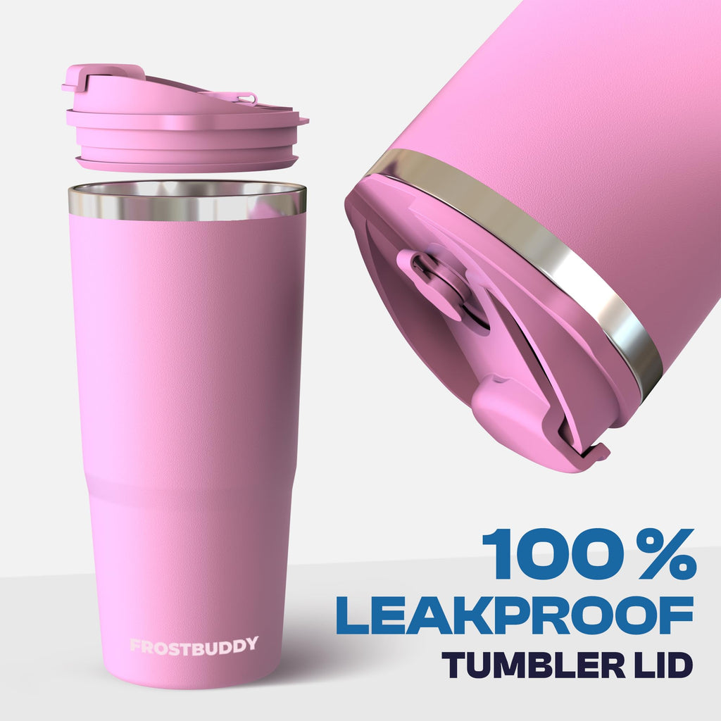Frost Buddy Togo Buddy 30 oz Stainless Steel Vacuum Insulated Tumbler To Go Coffee Cup – Iced Coffee Cups, Iced Coffee Sleeve, Travel Mug, Thermal Cup for Hot & Cold Drinks, Dunkin Cup (Ice Cream) - The Cozy Corner