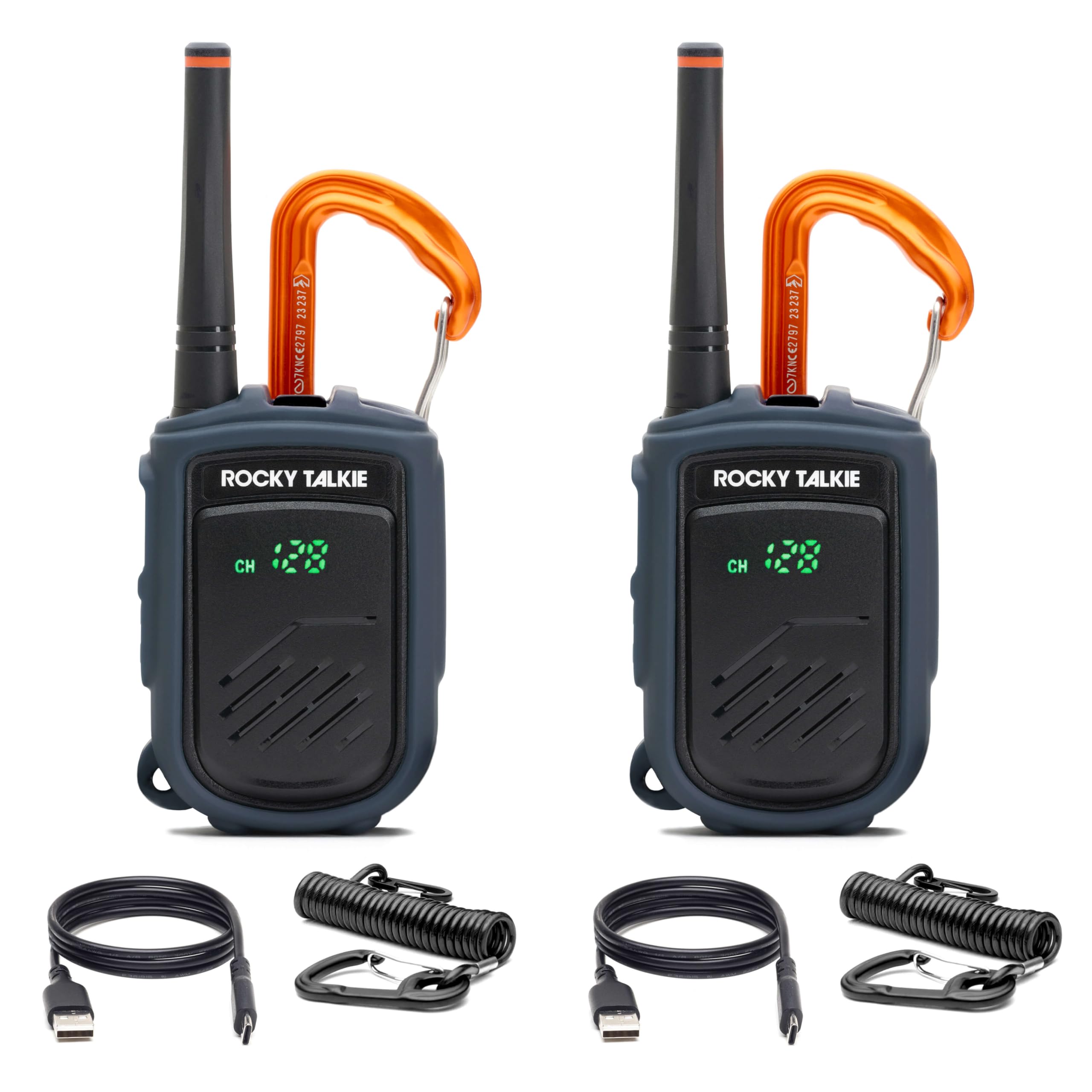 Rocky Talkie Mountain Radio - Long Range Walkie Talkie, FRS Handheld Radio, 4 Day Battery Life, Max Durability, 2 Pack - The Cozy Corner