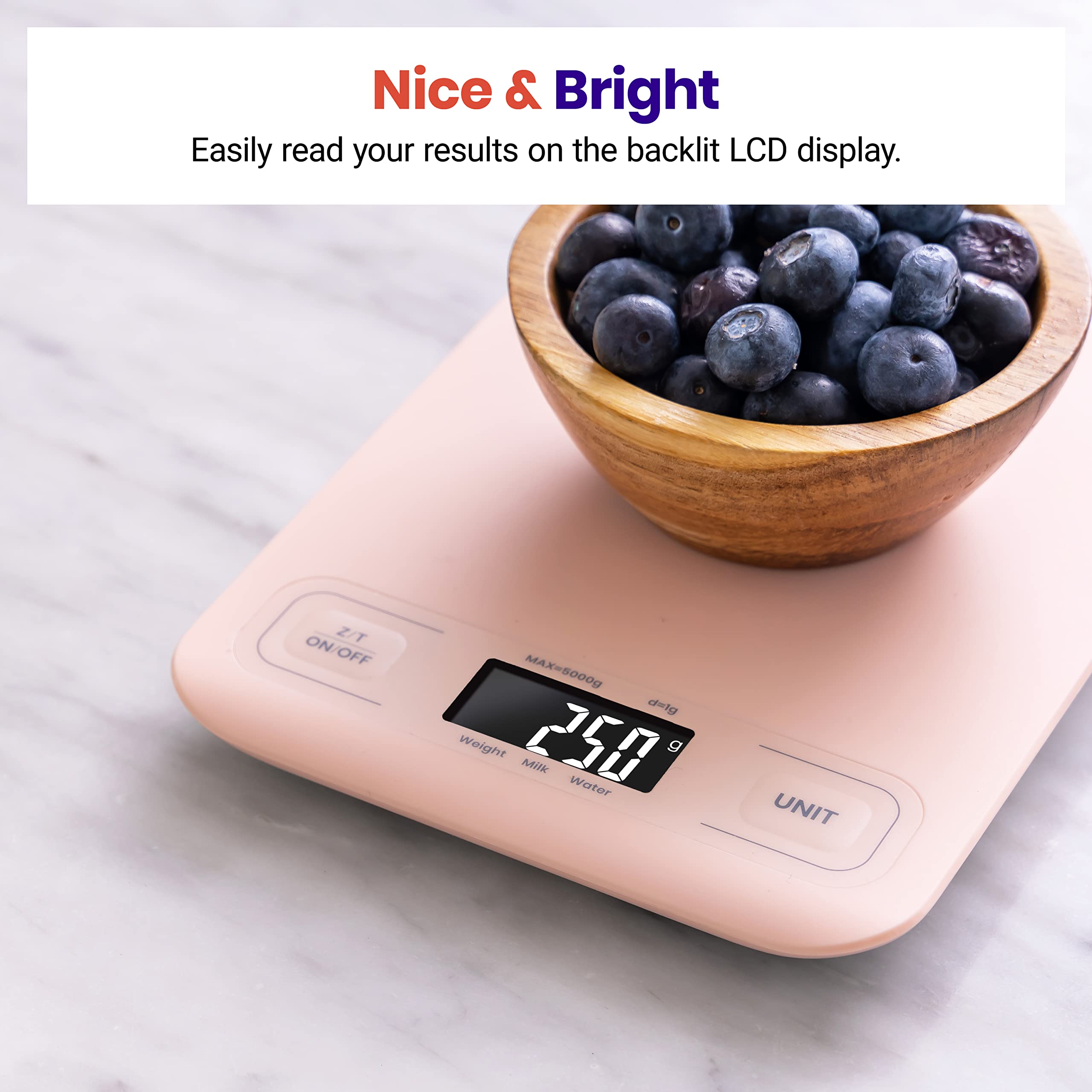 Etekcity Food Kitchen Scale, Digital Grams and Ounces for Weight Loss, Baking, Cooking, Keto and Meal Prep, LCD Display, Medium, 304 Stainless Steel - The Cozy Corner