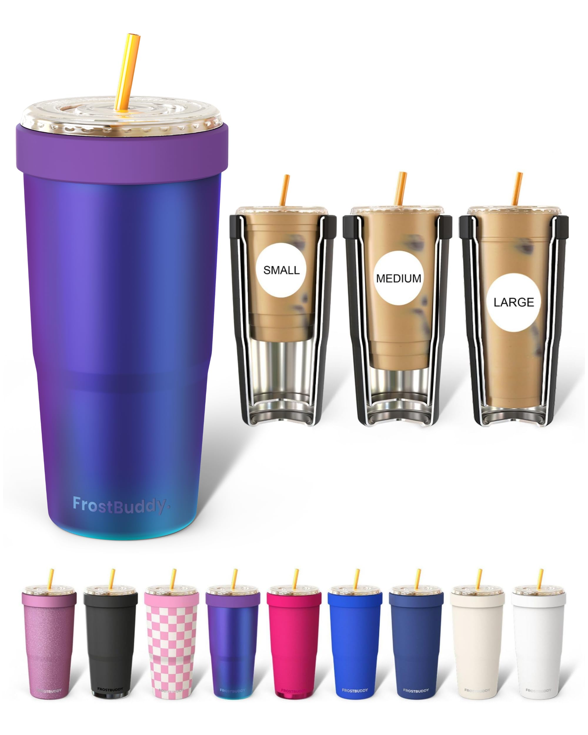 Frost Buddy Togo Buddy 30 oz Stainless Steel Vacuum Insulated Tumbler To Go Coffee Cup – Iced Coffee Cups, Iced Coffee Sleeve, Travel Mug, Thermal Cup for Hot & Cold Drinks, Dunkin Cup (Ice Cream) - The Cozy Corner