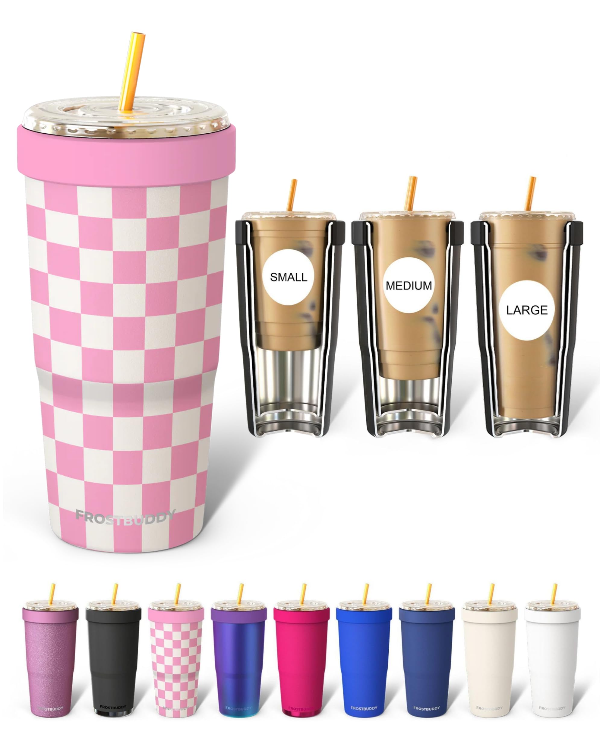 Frost Buddy Togo Buddy 30 oz Stainless Steel Vacuum Insulated Tumbler To Go Coffee Cup – Iced Coffee Cups, Iced Coffee Sleeve, Travel Mug, Thermal Cup for Hot & Cold Drinks, Dunkin Cup (Ice Cream) - The Cozy Corner