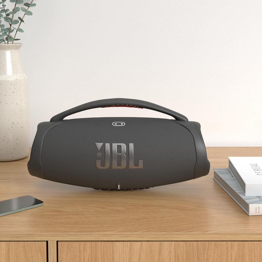 JBL Boombox 3 Black Portable Bluetooth Speaker with Massive Sound, Deepest Bass, IPX7 Waterproof, 24H Playtime, PartyBoost - The Cozy Corner