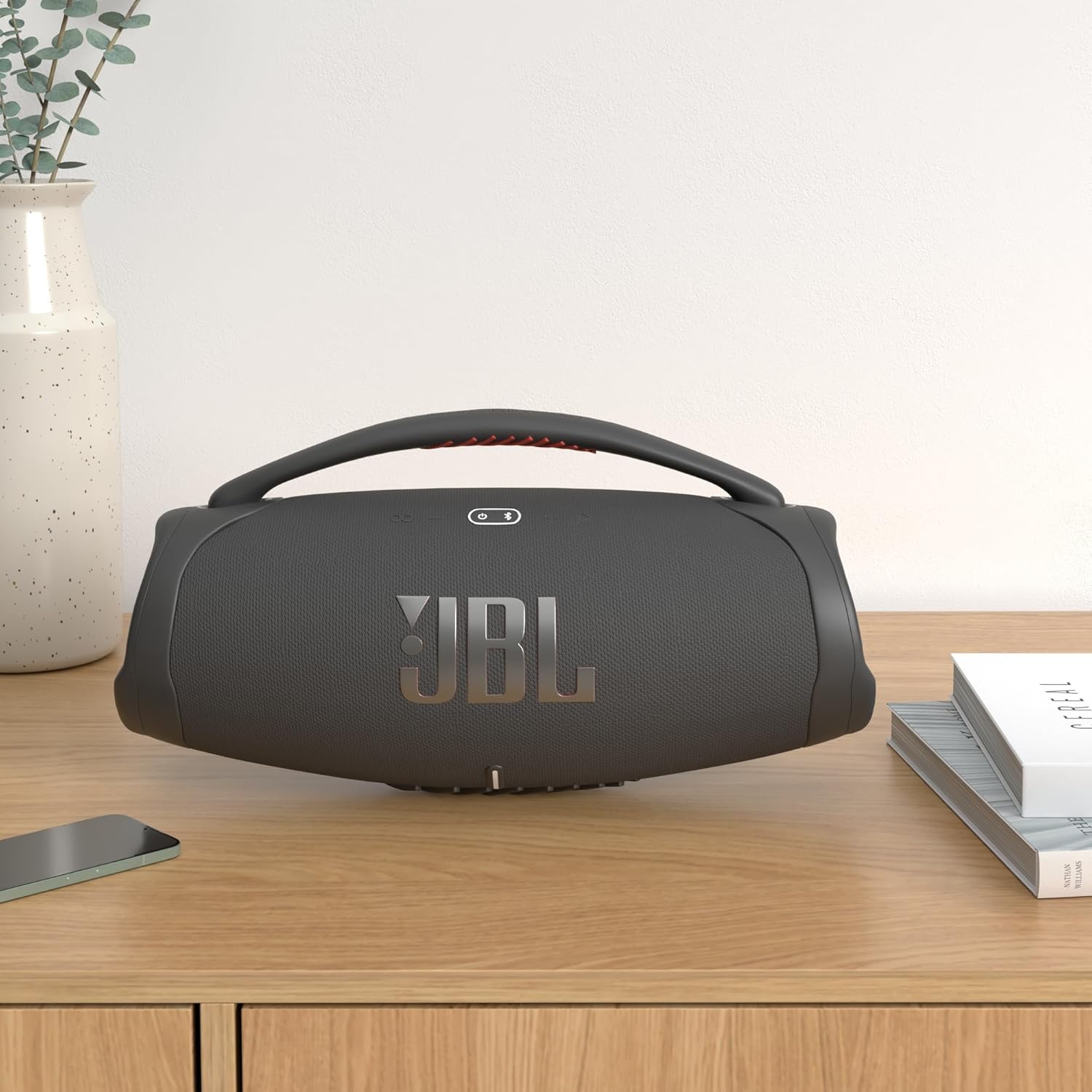 JBL Boombox 3 Black Portable Bluetooth Speaker with Massive Sound, Deepest Bass, IPX7 Waterproof, 24H Playtime, PartyBoost - The Cozy Corner