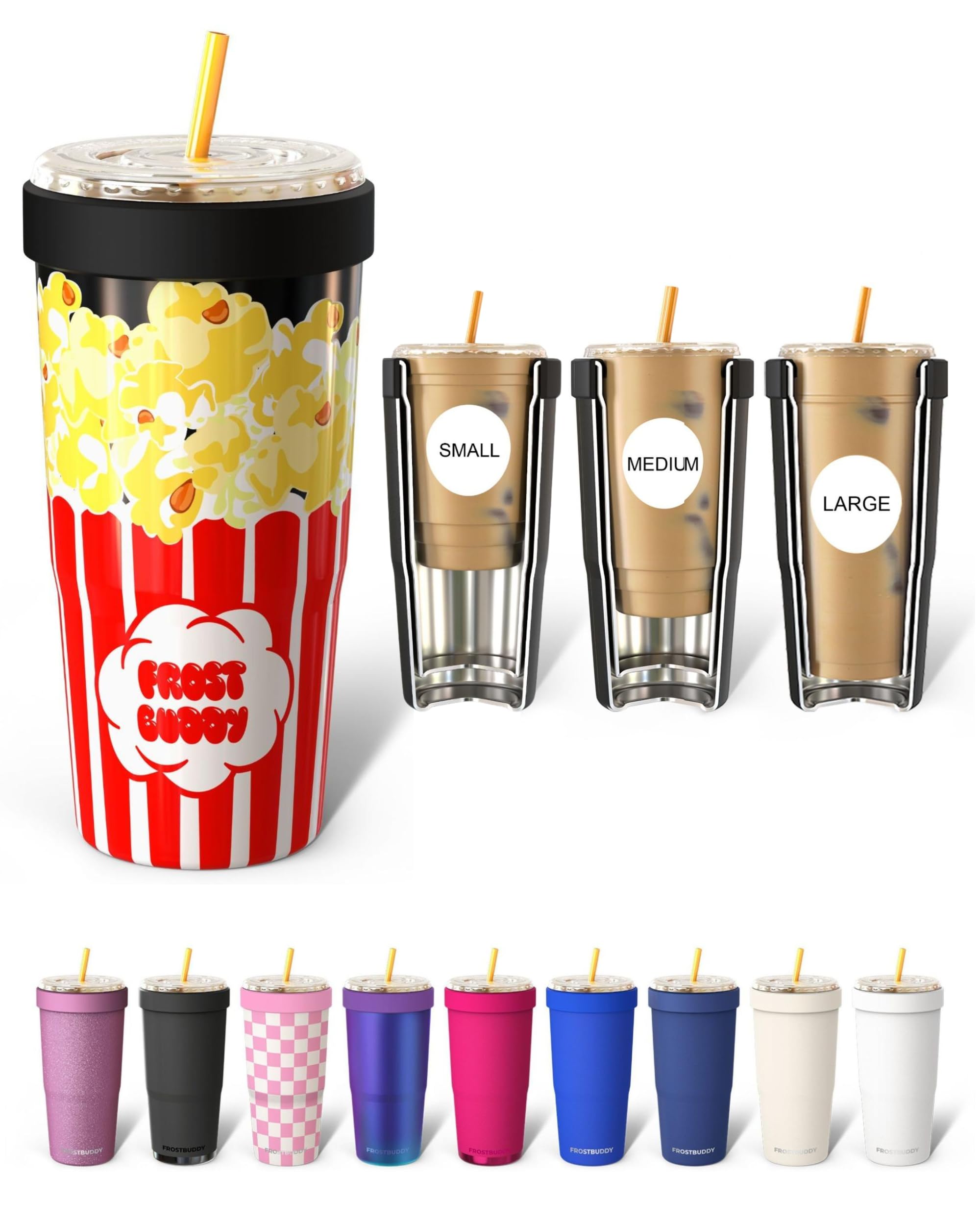 Frost Buddy Togo Buddy 30 oz Stainless Steel Vacuum Insulated Tumbler To Go Coffee Cup – Iced Coffee Cups, Iced Coffee Sleeve, Travel Mug, Thermal Cup for Hot & Cold Drinks, Dunkin Cup (Ice Cream) - The Cozy Corner