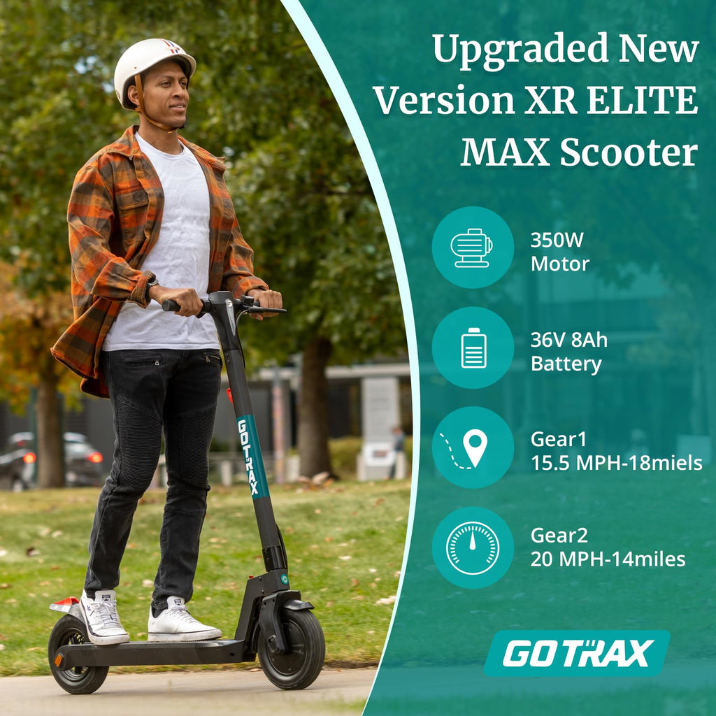Gotrax XR ELITE MAX Electric Scooter,10" Big Tires, Max 18 Miles Range 20Mph Speed Power by 350W Motor Long Life Battery, Large Digital Display and Cruise Control Foldable Commuter EScooter for Adults - The Cozy Corner