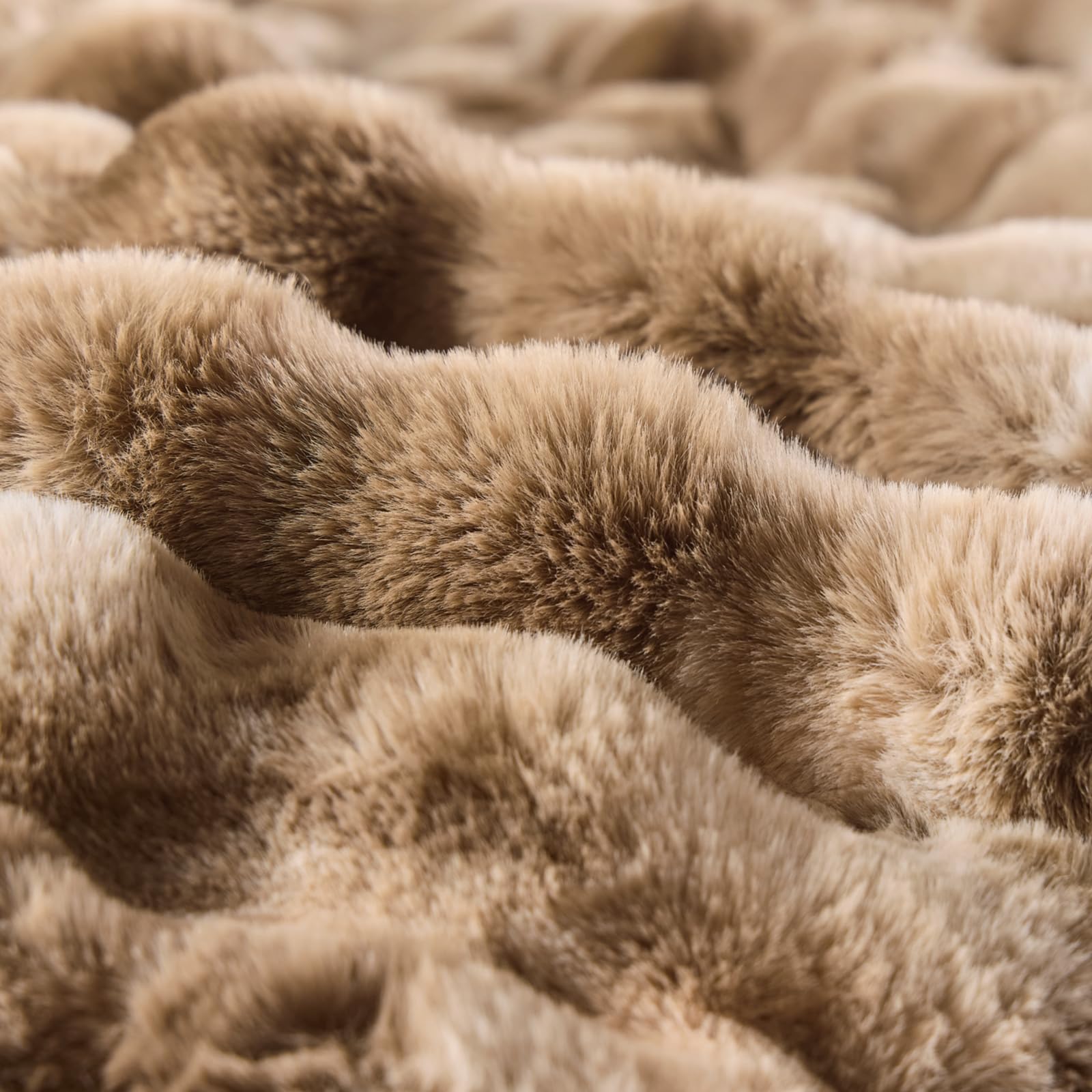 BENVWE Fluffy Faux Fur Throw Blanket for Couch, Soft Plush Thick Cozy Fuzzy Luxury Minky Bubble Blanket for Home Living Room Decor Gift for Women, Navy Blue, 63" x 80", 1100GSM - The Cozy Corner