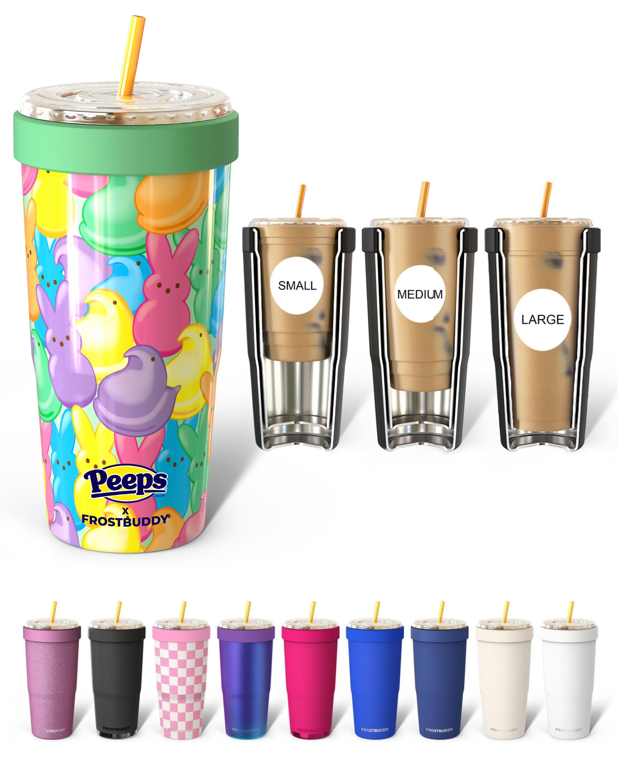 Frost Buddy Togo Buddy 30 oz Stainless Steel Vacuum Insulated Tumbler To Go Coffee Cup – Iced Coffee Cups, Iced Coffee Sleeve, Travel Mug, Thermal Cup for Hot & Cold Drinks, Dunkin Cup (Ice Cream) - The Cozy Corner