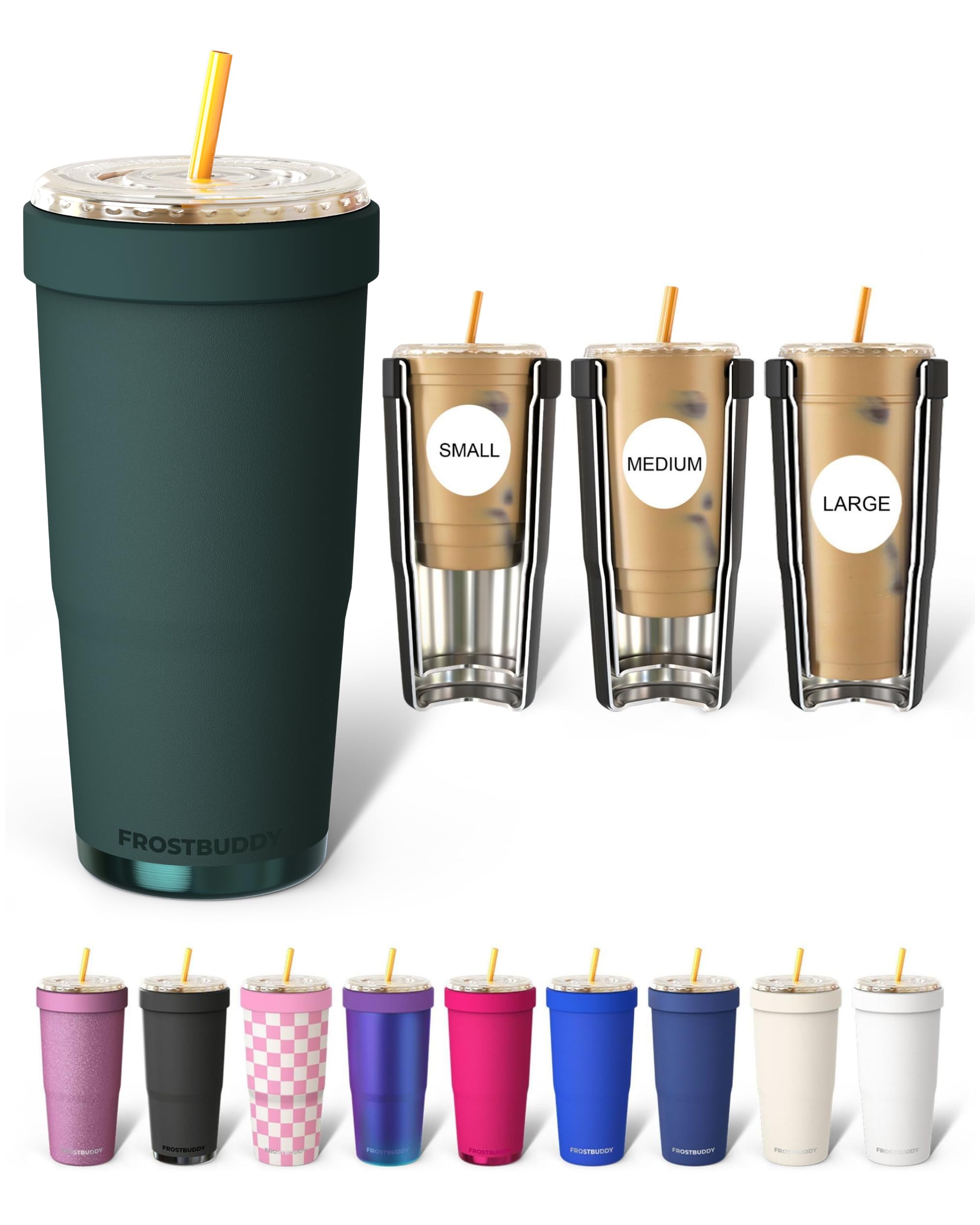 Frost Buddy Togo Buddy 30 oz Stainless Steel Vacuum Insulated Tumbler To Go Coffee Cup – Iced Coffee Cups, Iced Coffee Sleeve, Travel Mug, Thermal Cup for Hot & Cold Drinks, Dunkin Cup (Ice Cream) - The Cozy Corner