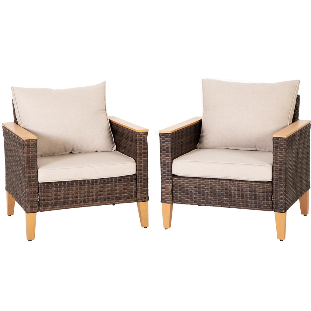 Sophia & William Patio Furniture Set with Fire Pit Table, 8 Piece Half Moon Outdoor Wicker Sectional Sofa Set, Rattan Conversation Set with 56 - Inch Fire Pit Table & Ottoman (Aqua Blue) - The Cozy Corner