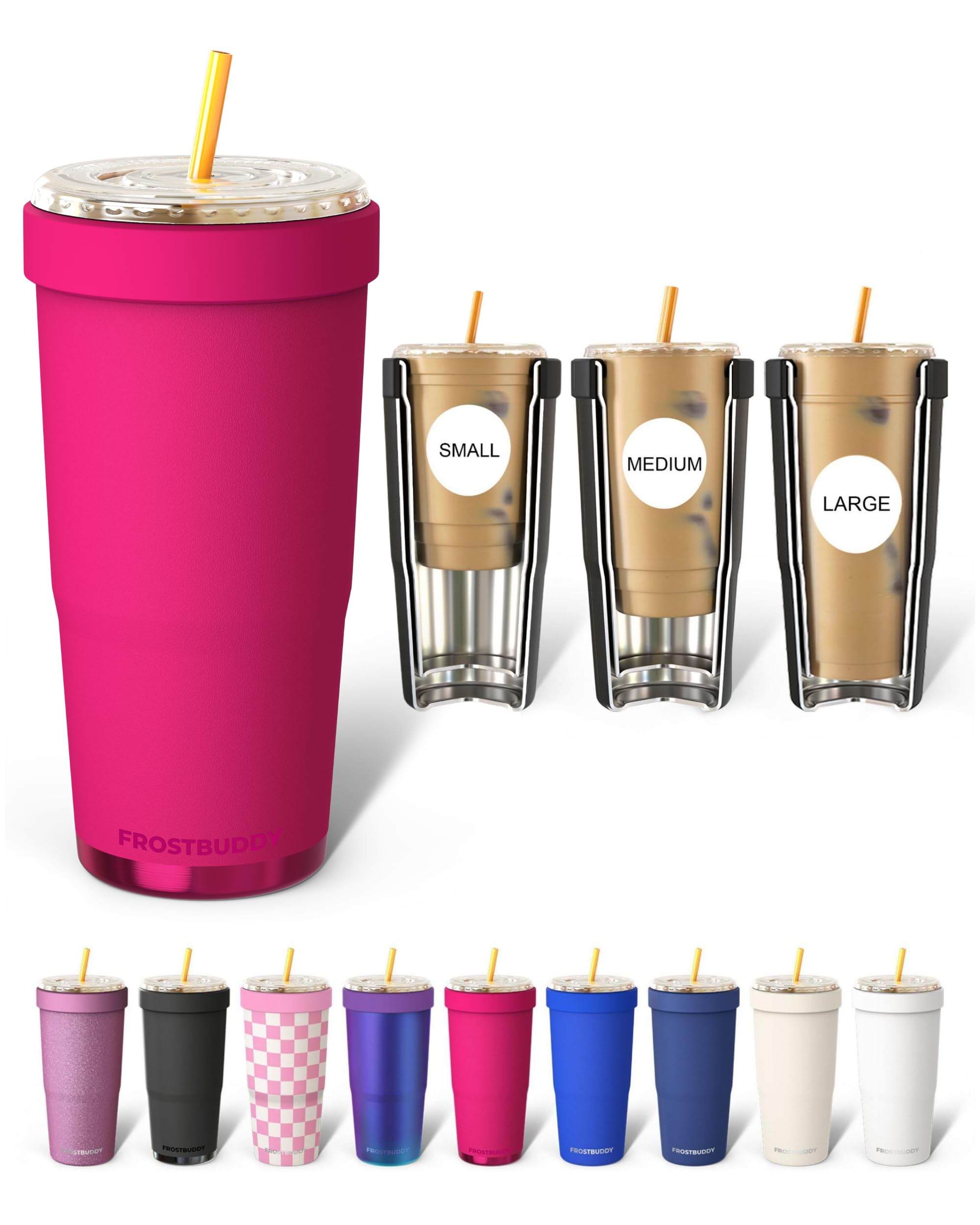 Frost Buddy Togo Buddy 30 oz Stainless Steel Vacuum Insulated Tumbler To Go Coffee Cup – Iced Coffee Cups, Iced Coffee Sleeve, Travel Mug, Thermal Cup for Hot & Cold Drinks, Dunkin Cup (Ice Cream) - The Cozy Corner