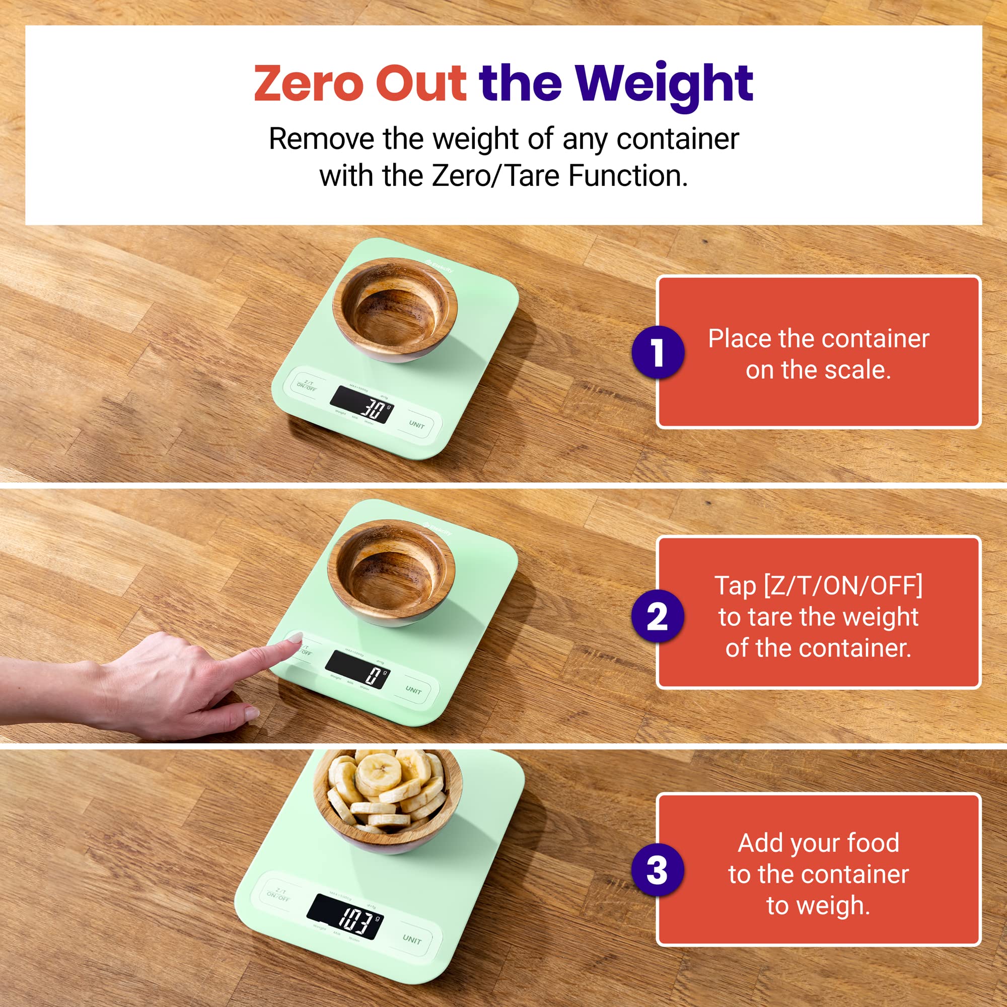 Etekcity Food Kitchen Scale, Digital Grams and Ounces for Weight Loss, Baking, Cooking, Keto and Meal Prep, LCD Display, Medium, 304 Stainless Steel - The Cozy Corner