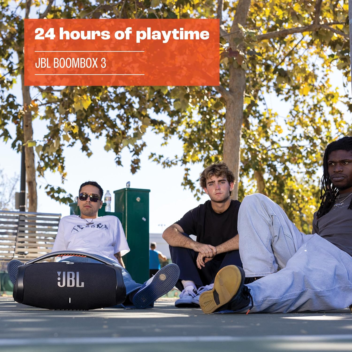 JBL Boombox 3 Black Portable Bluetooth Speaker with Massive Sound, Deepest Bass, IPX7 Waterproof, 24H Playtime, PartyBoost - The Cozy Corner