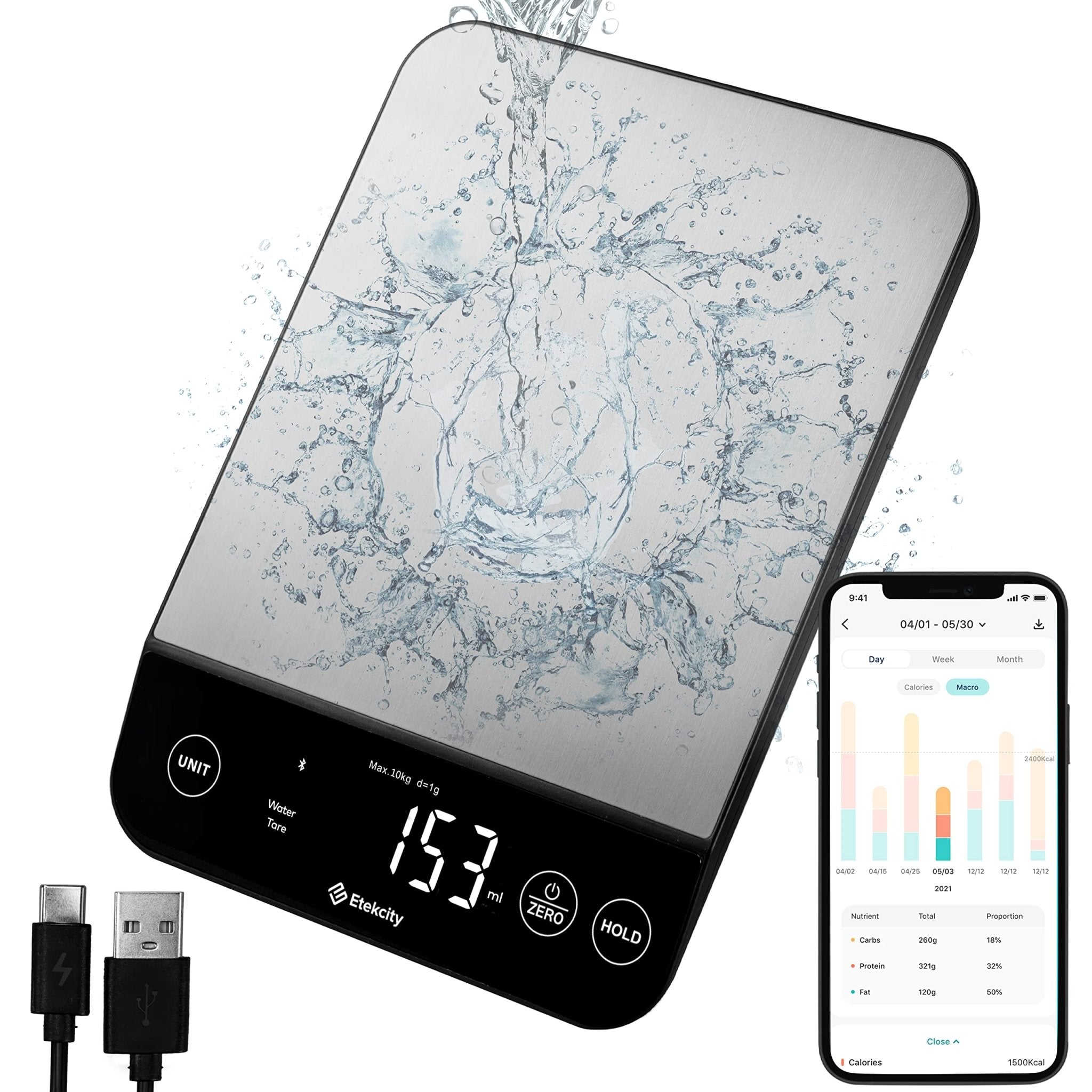 Etekcity Food Kitchen Scale, Digital Grams and Ounces for Weight Loss, Baking, Cooking, Keto and Meal Prep, LCD Display, Medium, 304 Stainless Steel - The Cozy Corner