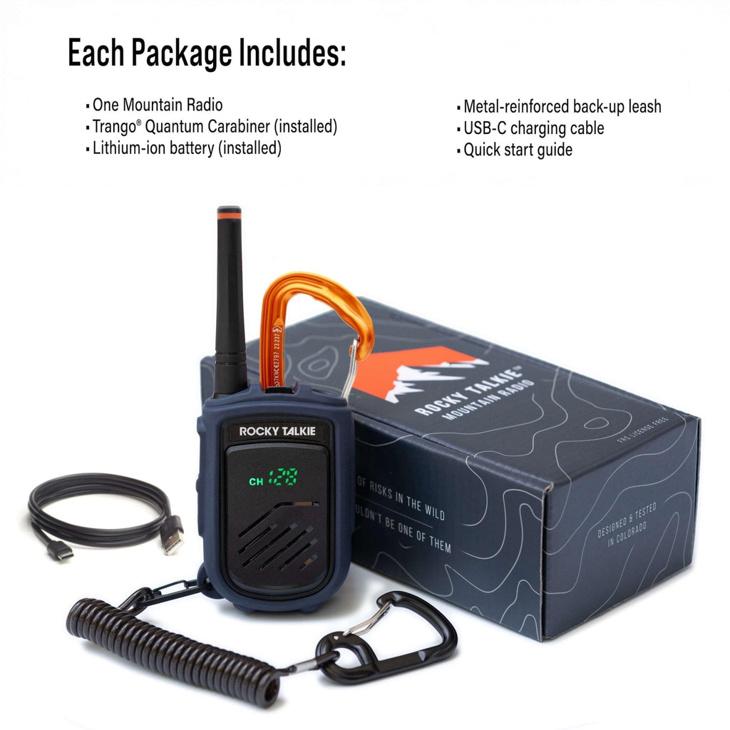 Rocky Talkie Mountain Radio - Long Range Walkie Talkie, FRS Handheld Radio, 4 Day Battery Life, Max Durability, 2 Pack - The Cozy Corner