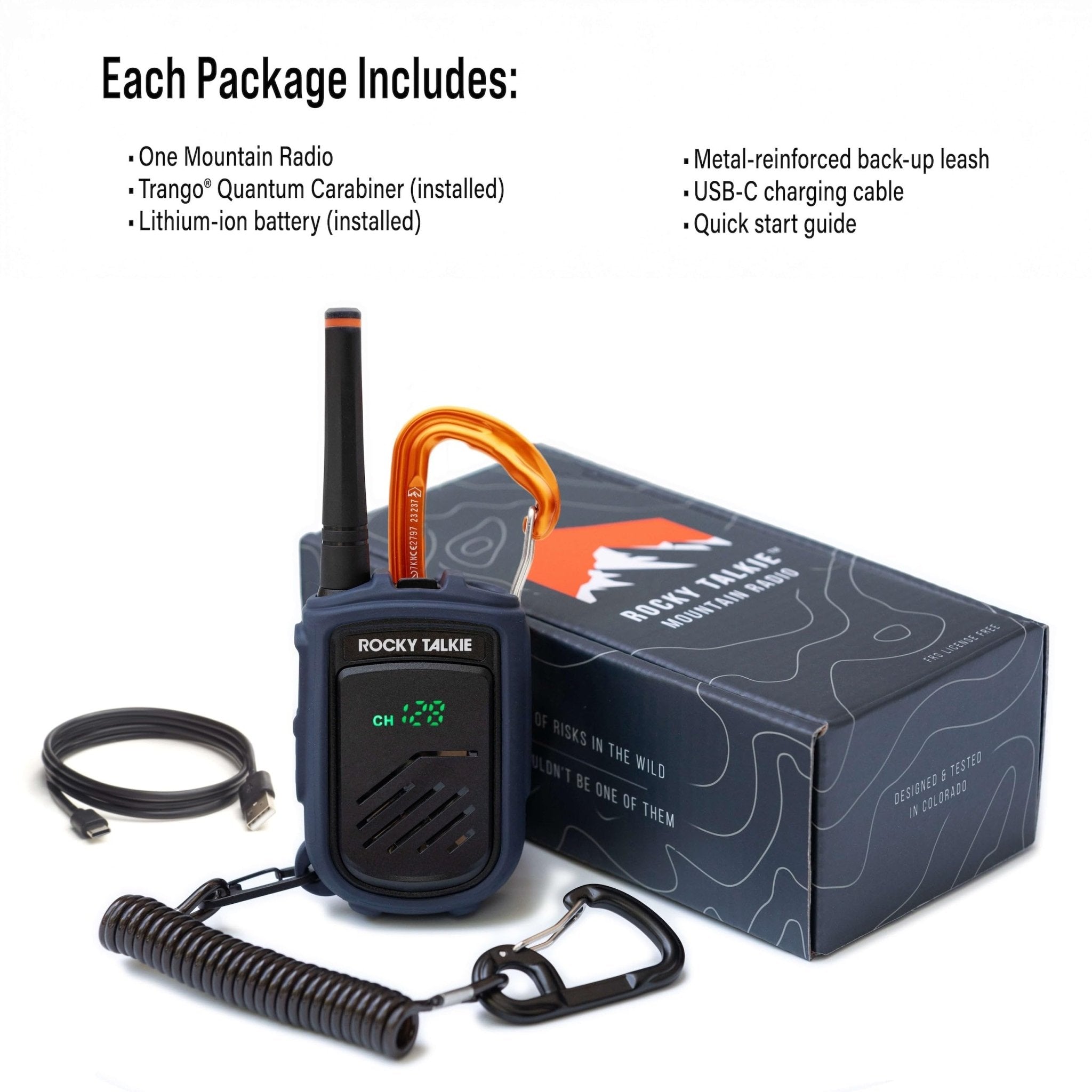 Rocky Talkie Mountain Radio - Long Range Walkie Talkie, FRS Handheld Radio, 4 Day Battery Life, Max Durability, 2 Pack - The Cozy Corner