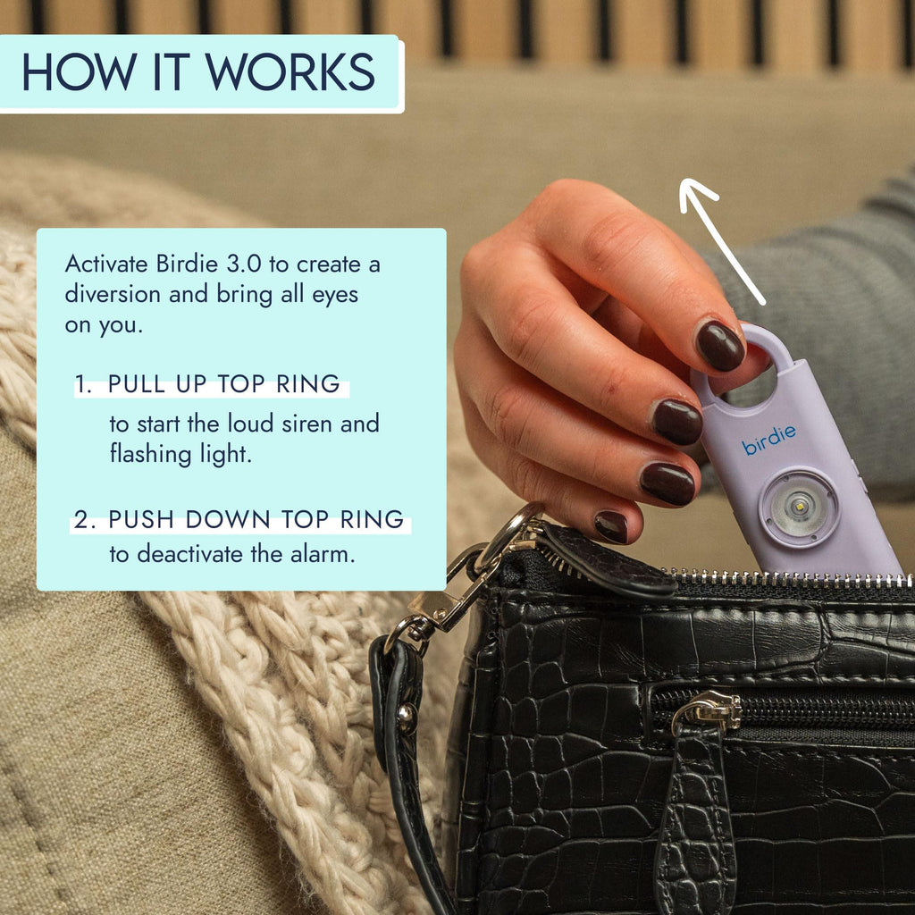 She’s Birdie 3.0 New Version – The Original Personal Safety Alarm for Women by Women–Loud Siren, Flash Light and Rechargeable Battery in a Variety of Colors (Lemon Yellow) - The Cozy Corner