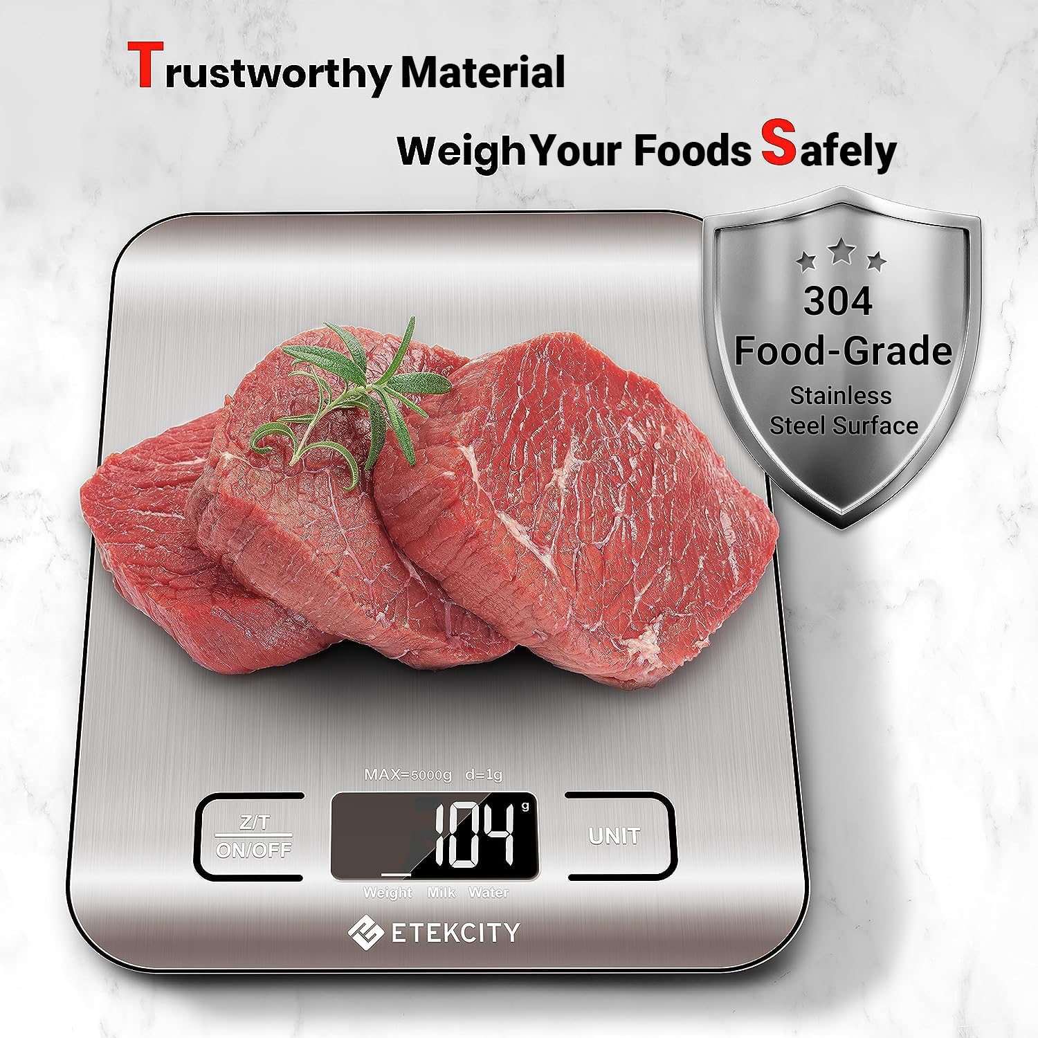 Etekcity Food Kitchen Scale, Digital Grams and Ounces for Weight Loss, Baking, Cooking, Keto and Meal Prep, LCD Display, Medium, 304 Stainless Steel - The Cozy Corner