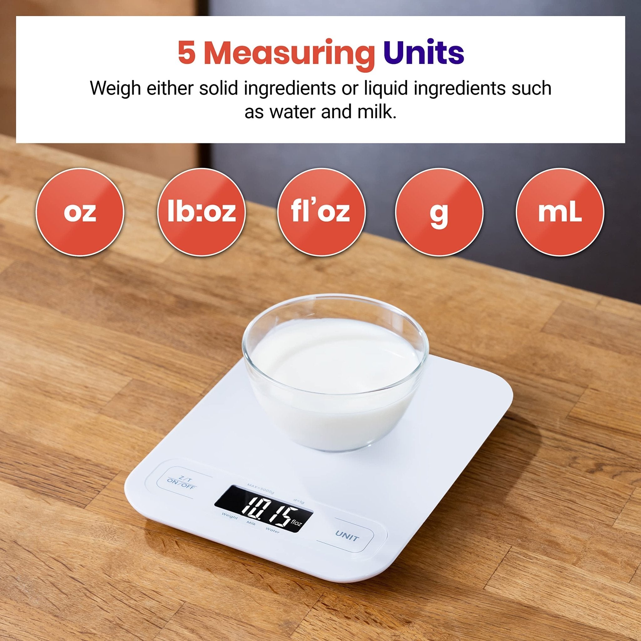 Etekcity Food Kitchen Scale, Digital Grams and Ounces for Weight Loss, Baking, Cooking, Keto and Meal Prep, LCD Display, Medium, 304 Stainless Steel - The Cozy Corner