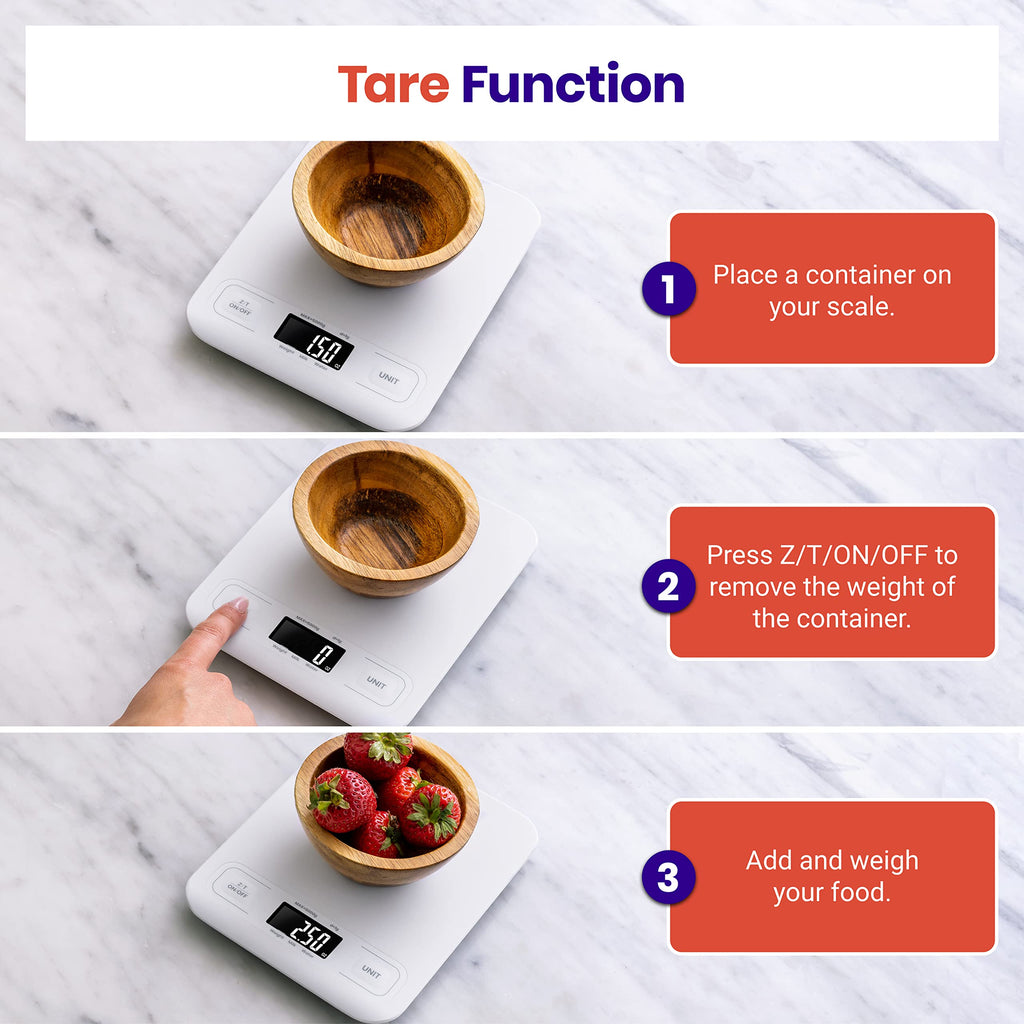 Etekcity Food Kitchen Scale, Digital Grams and Ounces for Weight Loss, Baking, Cooking, Keto and Meal Prep, LCD Display, Medium, 304 Stainless Steel - The Cozy Corner