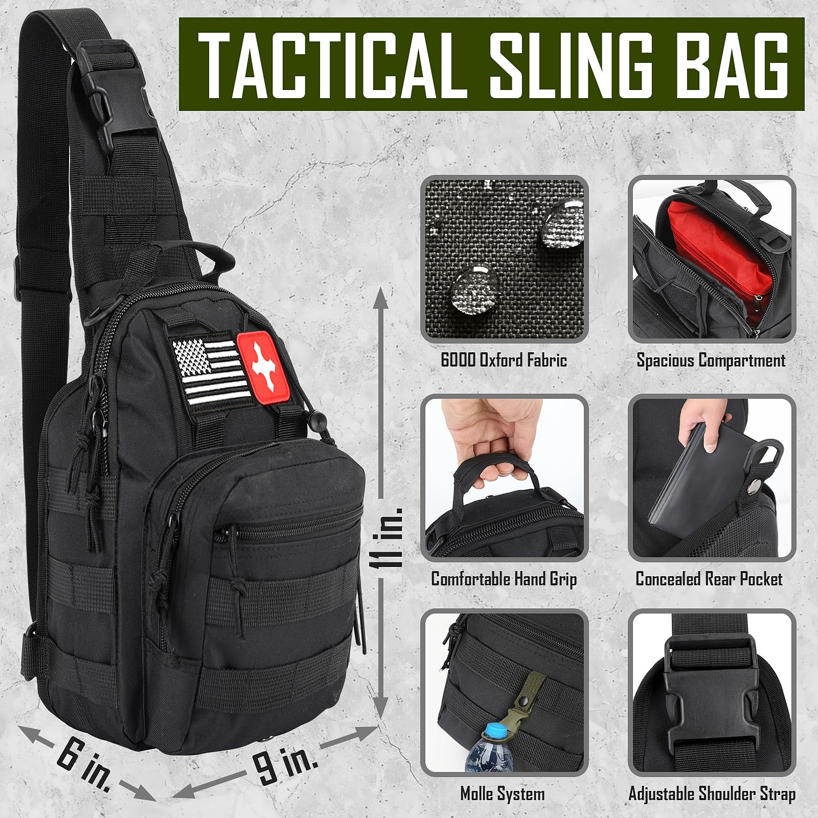 Survival Kit, 268 Pcs Emergency Survival Gear and Equipment Supplies with First Aid Kit, Camping Axe, Headlamp, Crossbody Bag for Camping Hiking, Hunting, Gift for Christmas Men, Dads, Black - The Cozy Corner