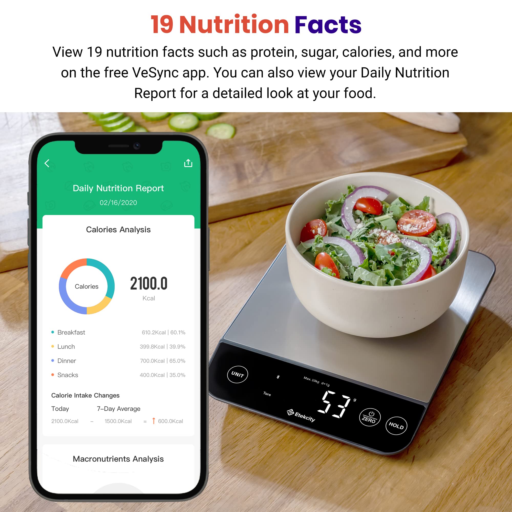 Etekcity Food Kitchen Scale, Digital Grams and Ounces for Weight Loss, Baking, Cooking, Keto and Meal Prep, LCD Display, Medium, 304 Stainless Steel - The Cozy Corner
