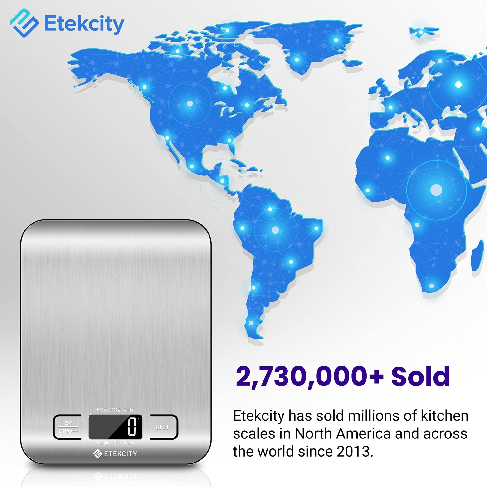 Etekcity Food Kitchen Scale, Digital Grams and Ounces for Weight Loss, Baking, Cooking, Keto and Meal Prep, LCD Display, Medium, 304 Stainless Steel - The Cozy Corner