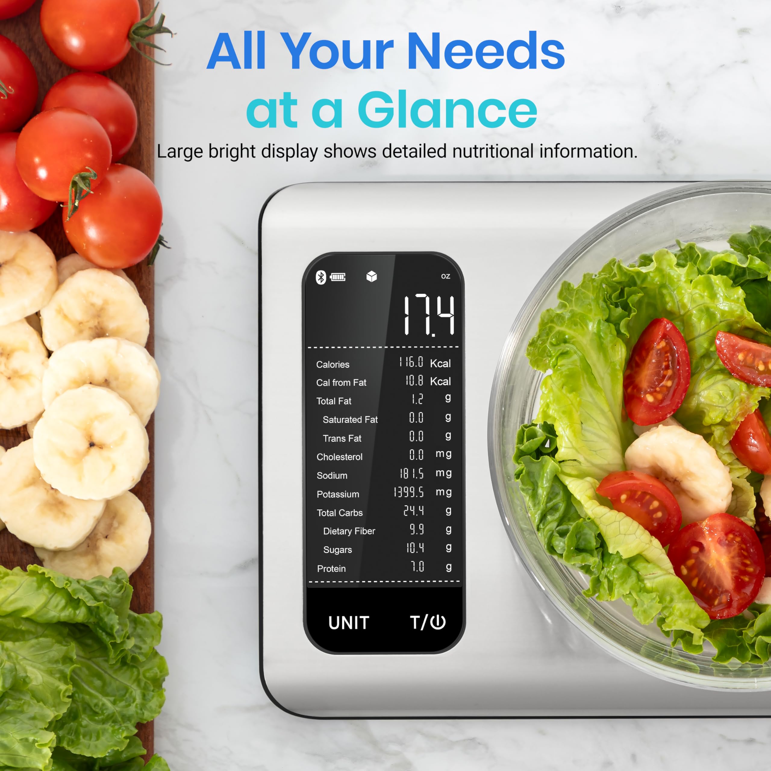 Etekcity Food Kitchen Scale, Digital Grams and Ounces for Weight Loss, Baking, Cooking, Keto and Meal Prep, LCD Display, Medium, 304 Stainless Steel - The Cozy Corner